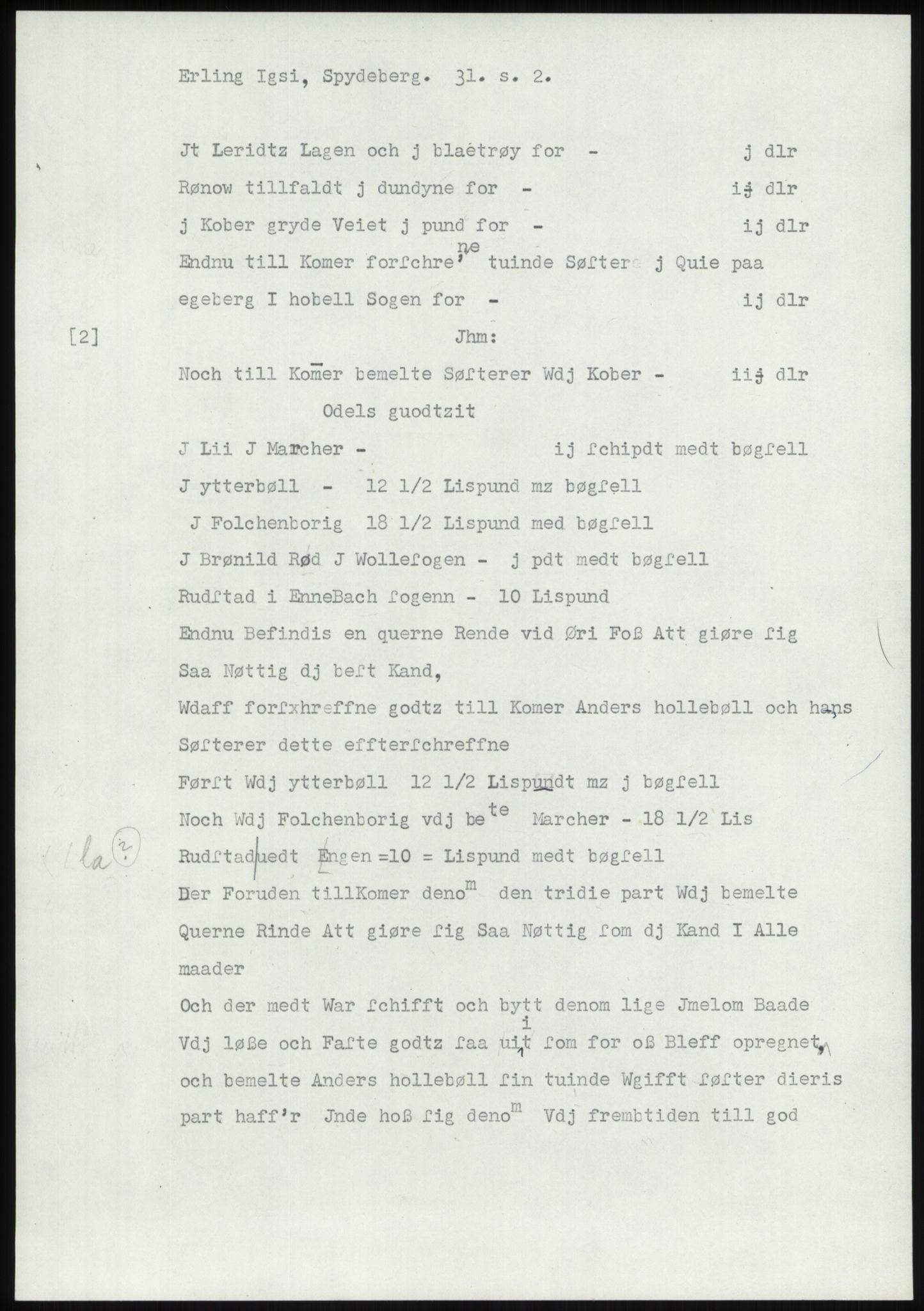 Samlinger til kildeutgivelse, Diplomavskriftsamlingen, AV/RA-EA-4053/H/Ha, p. 413