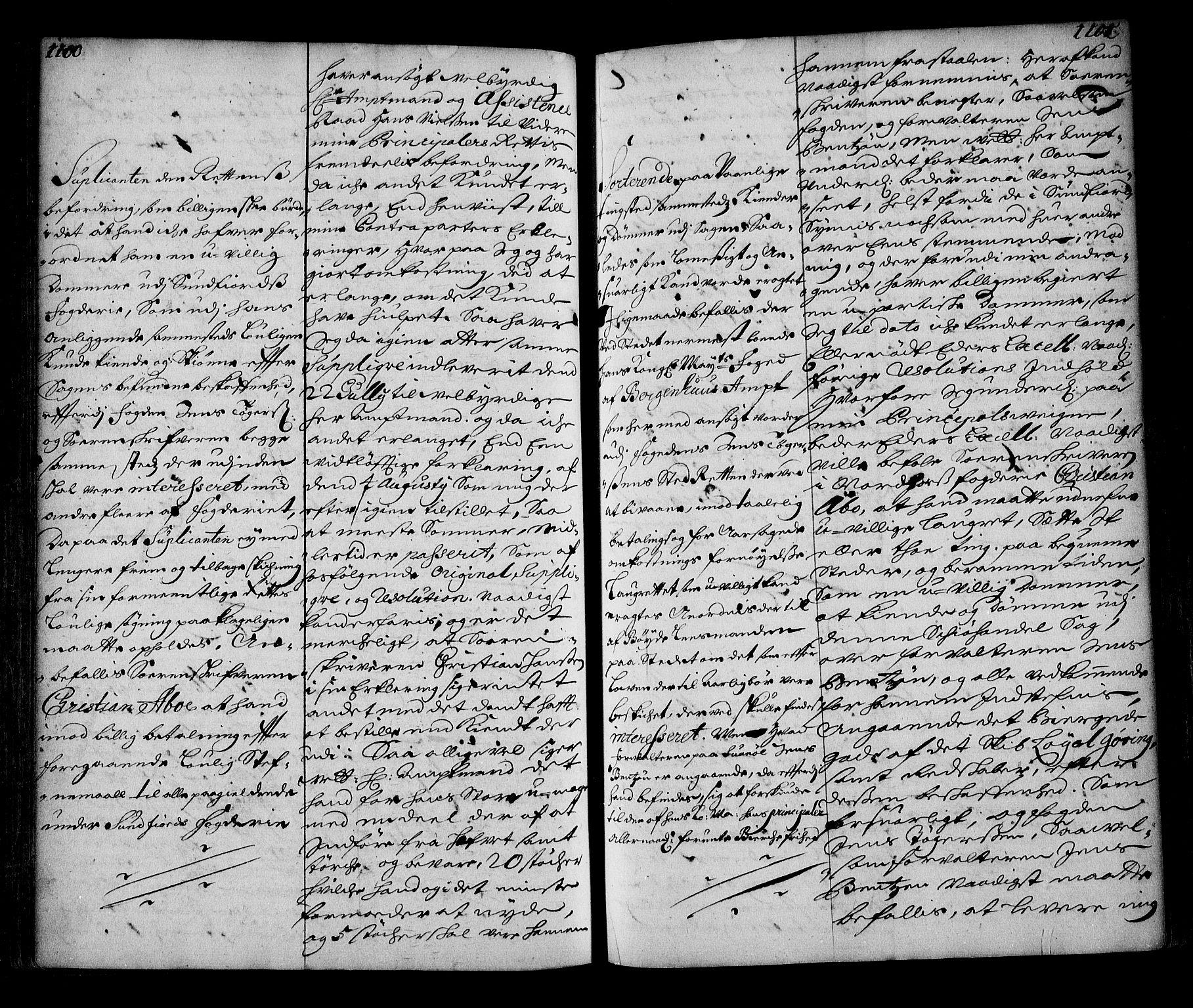 Stattholderembetet 1572-1771, AV/RA-EA-2870/Ae/L0010: Supplikasjons- og resolusjonsprotokoll, 1692-1693, p. 1100-1101