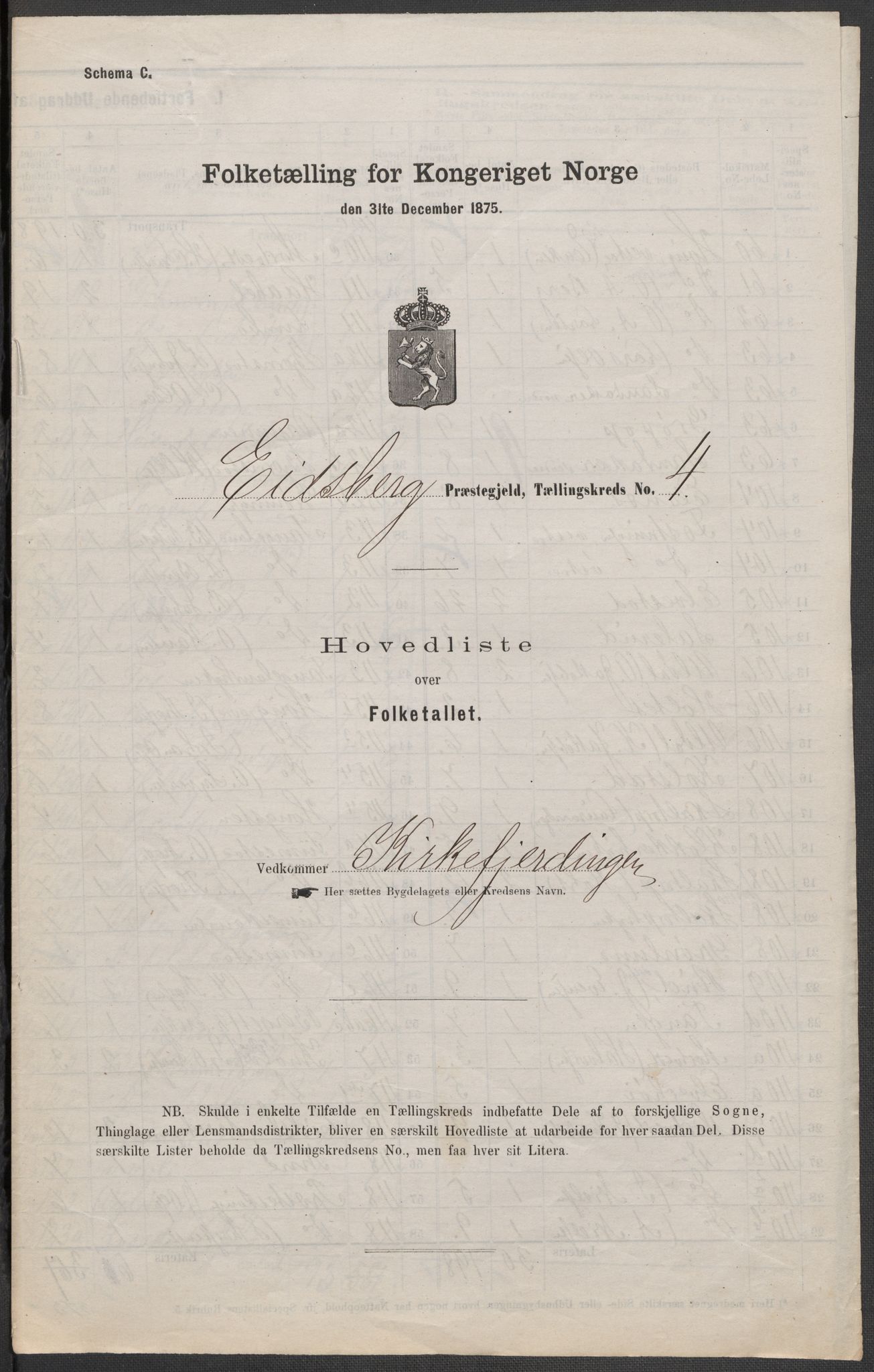 RA, 1875 census for 0125P Eidsberg, 1875, p. 18