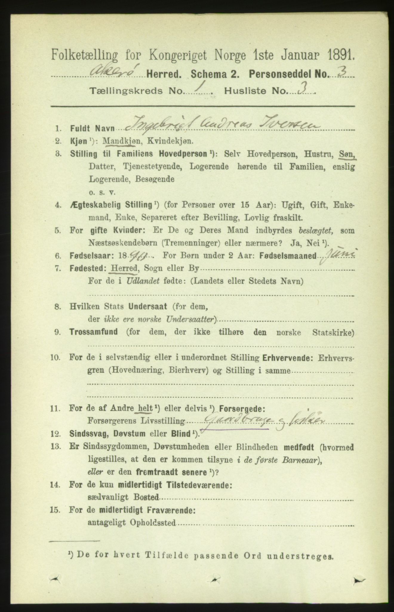 RA, 1891 census for 1545 Aukra, 1891, p. 113