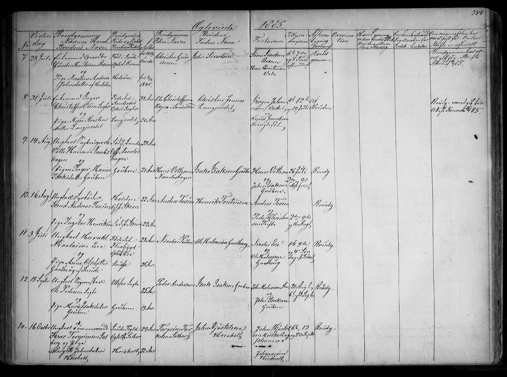 Holla kirkebøker, SAKO/A-272/G/Ga/L0004: Parish register (copy) no. I 4, 1867-1890, p. 348