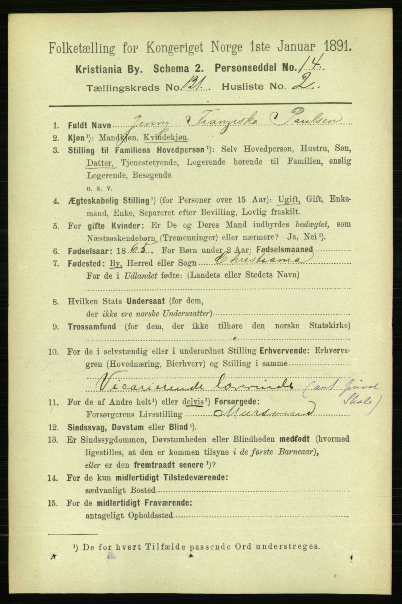RA, 1891 census for 0301 Kristiania, 1891, p. 70902