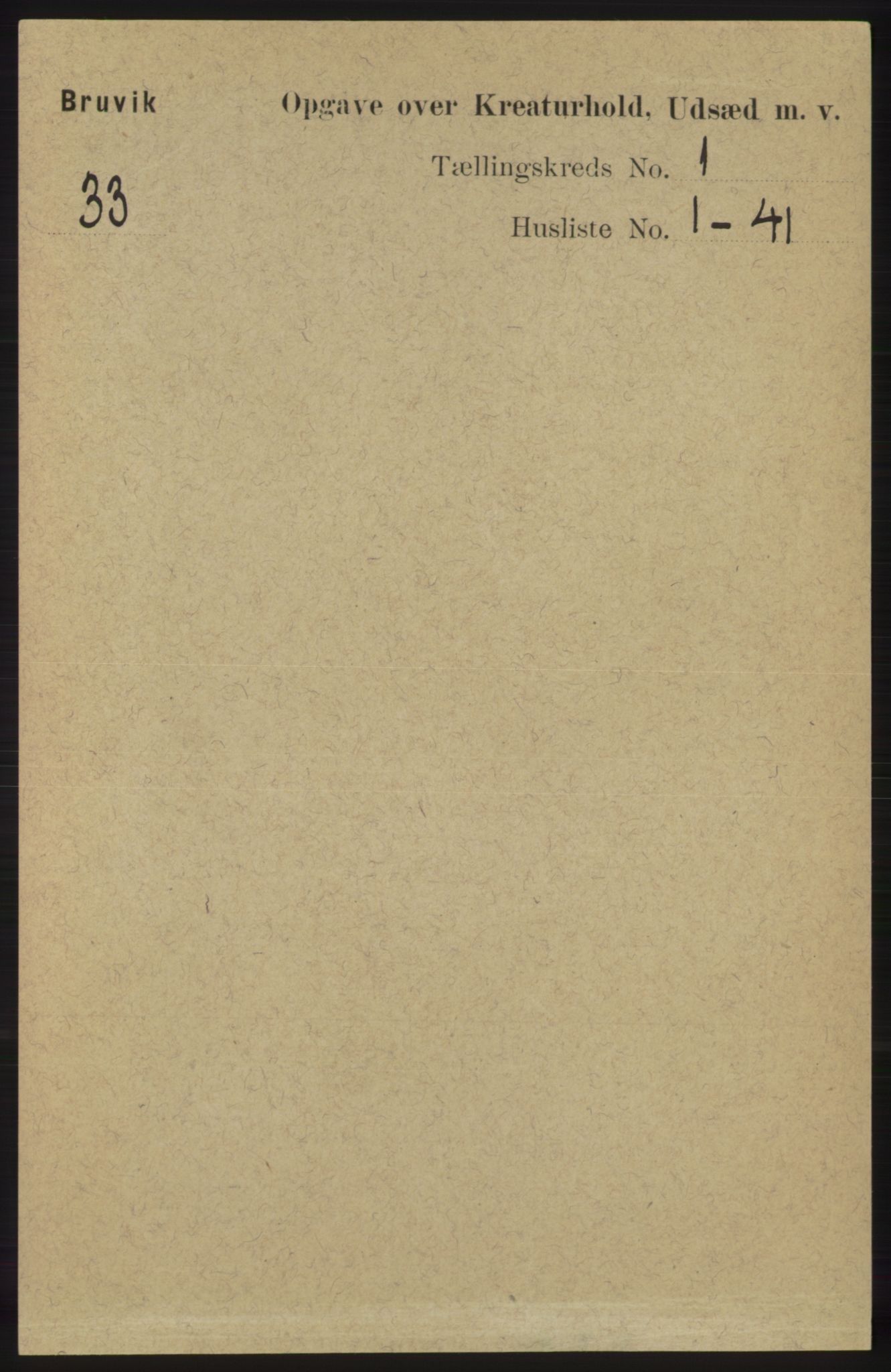RA, 1891 census for 1251 Bruvik, 1891, p. 4148