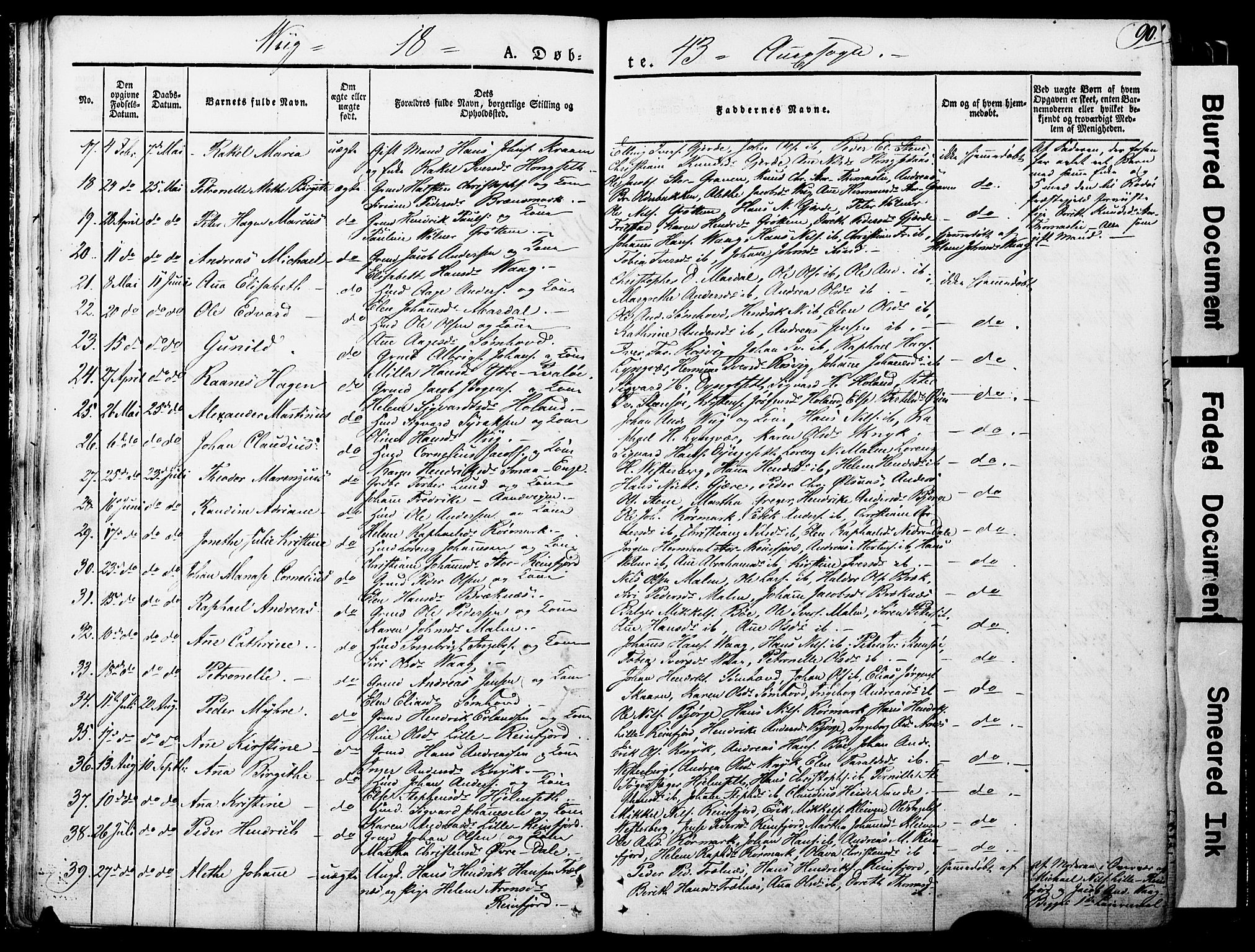 Ministerialprotokoller, klokkerbøker og fødselsregistre - Nordland, SAT/A-1459/812/L0176: Parish register (official) no. 812A05, 1834-1874, p. 90