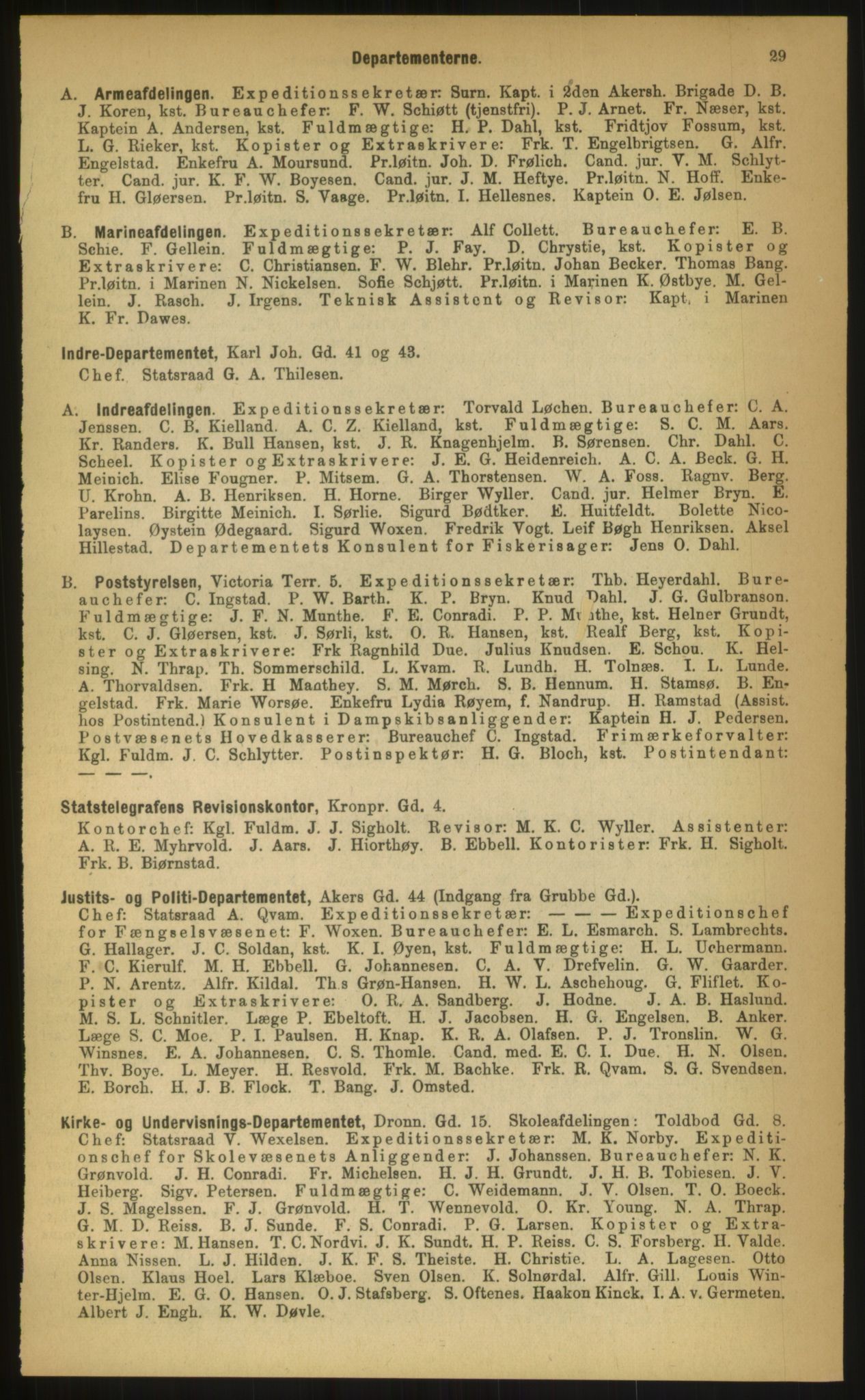 Kristiania/Oslo adressebok, PUBL/-, 1899, p. 29