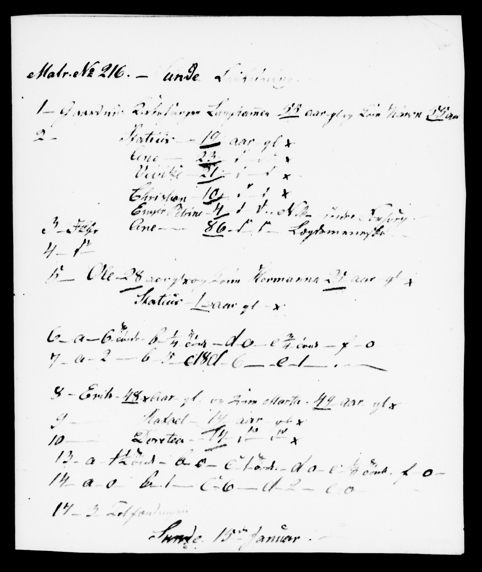 , Census 1845 for Stod, 1845, p. 50