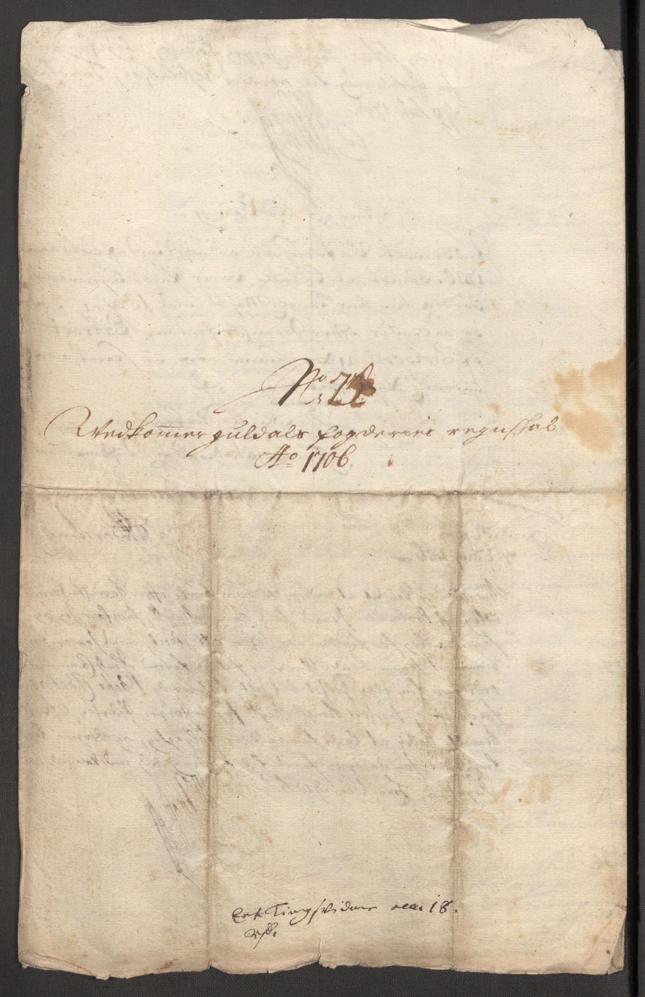 Rentekammeret inntil 1814, Reviderte regnskaper, Fogderegnskap, AV/RA-EA-4092/R60/L3956: Fogderegnskap Orkdal og Gauldal, 1706, p. 383