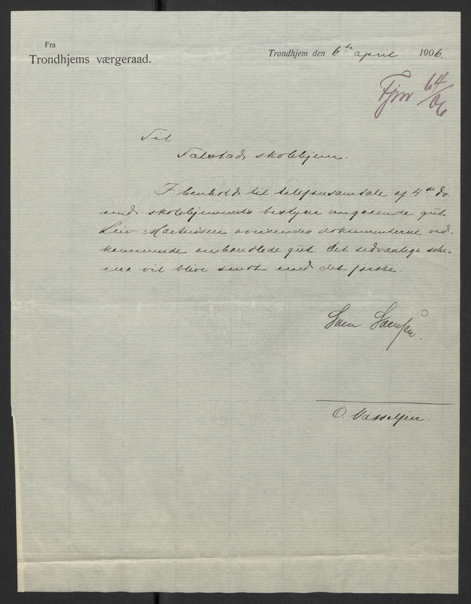 Falstad skolehjem, AV/RA-S-1676/E/Eb/L0007: Elevmapper løpenr. 146-168, 1905-1911, p. 39