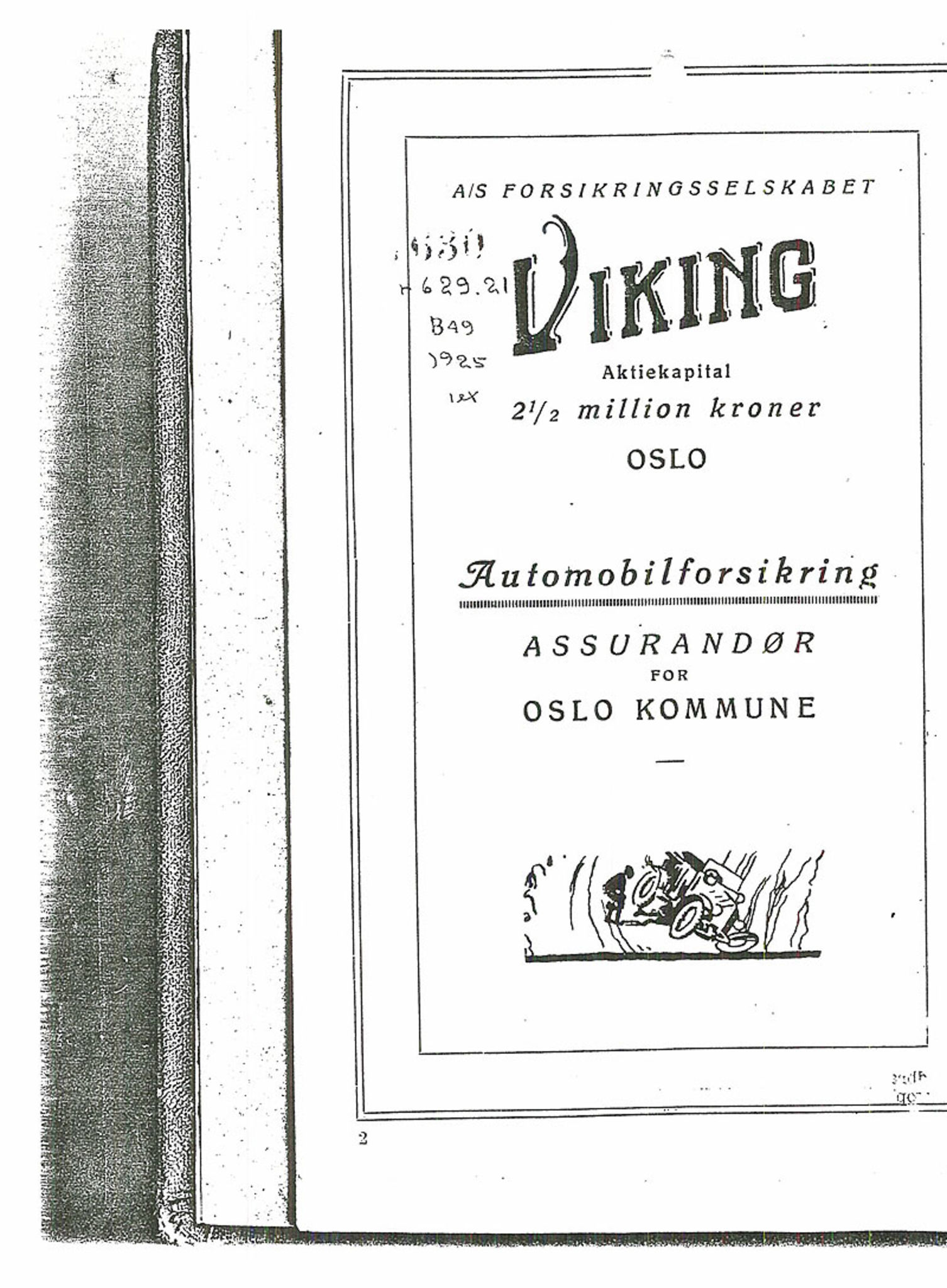 Andre publikasjoner, PUBL/PUBL-999/0001/1925: Bilboken for Norge 1925, 1925