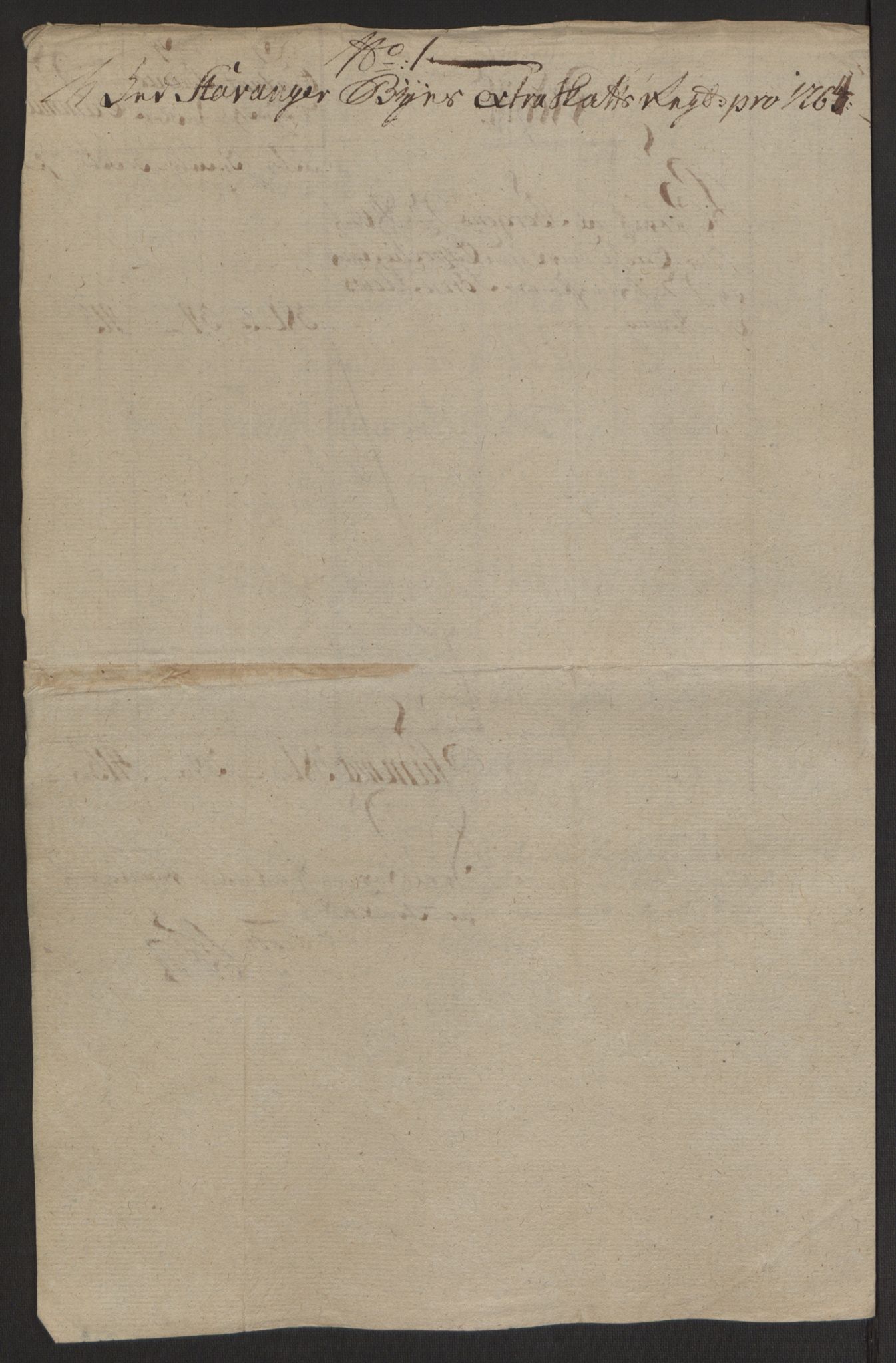 Rentekammeret inntil 1814, Reviderte regnskaper, Byregnskaper, AV/RA-EA-4066/R/Ro/L0305/0001: [O6] Kontribusjonsregnskap / Ekstraskatt, 1762-1768, p. 68