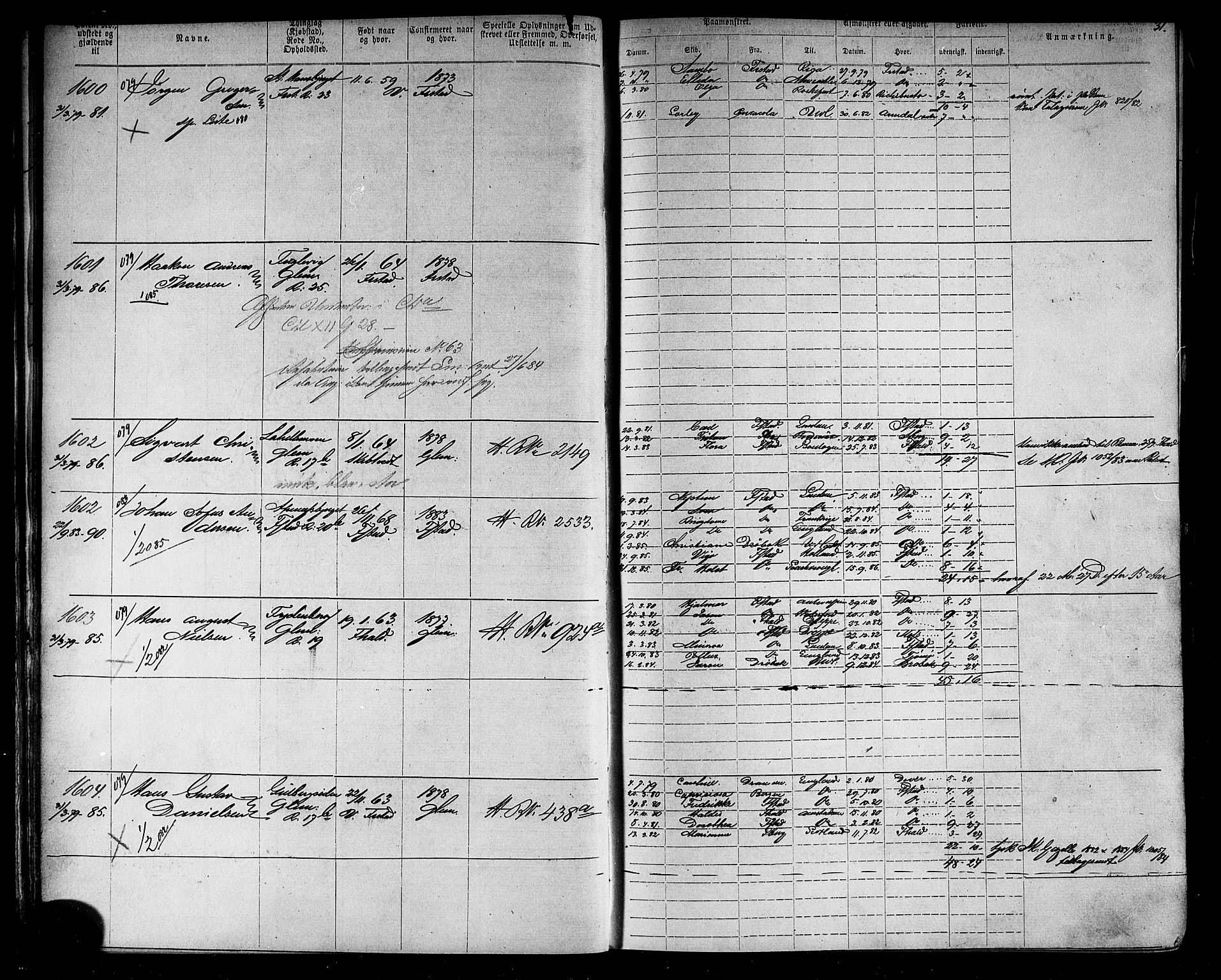 Fredrikstad mønstringskontor, SAO/A-10569b/F/Fc/Fca/L0005: Annotasjonsrulle, 1884-1899, p. 34