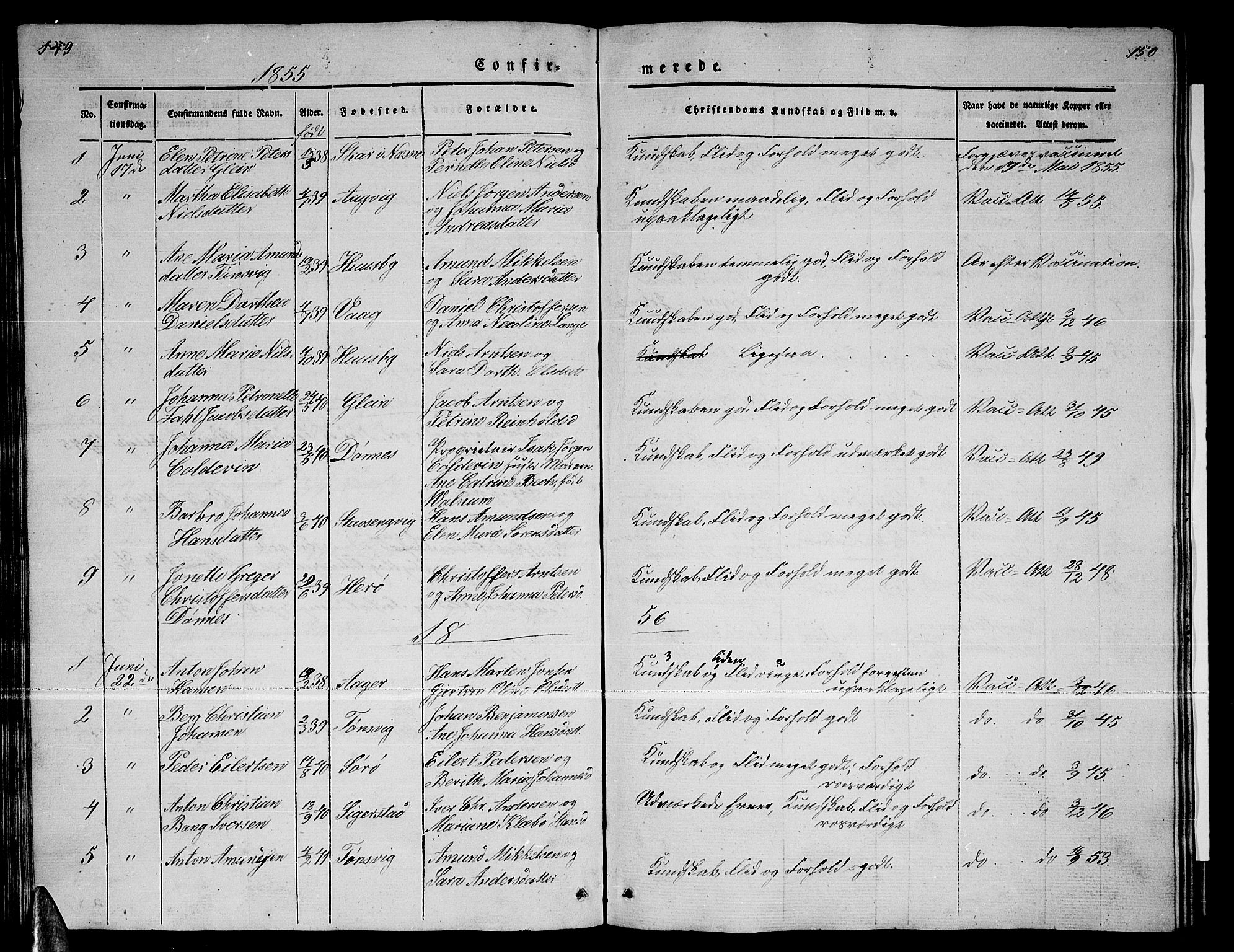Ministerialprotokoller, klokkerbøker og fødselsregistre - Nordland, SAT/A-1459/835/L0530: Parish register (copy) no. 835C02, 1842-1865, p. 149-150