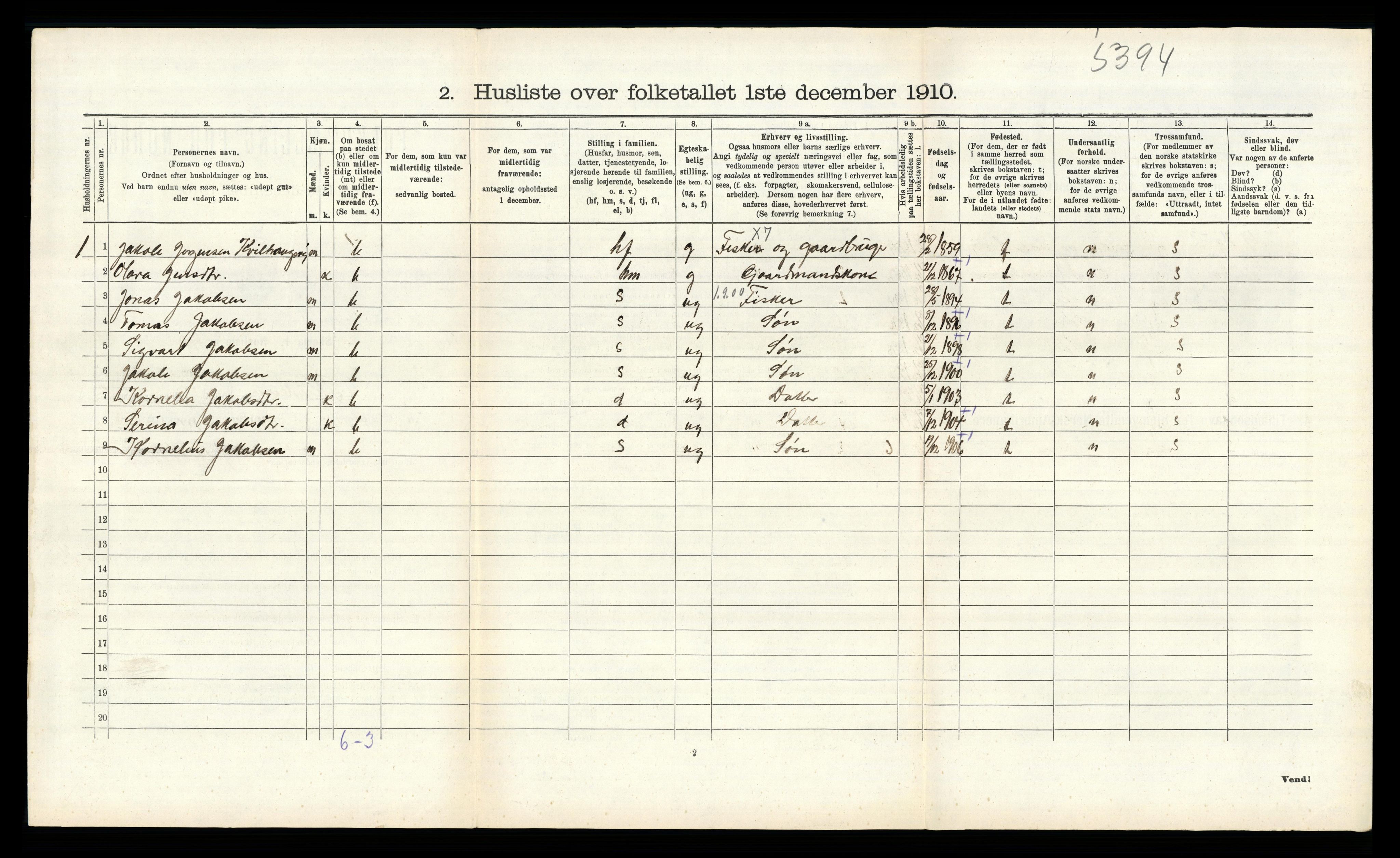 RA, 1910 census for Skudenes, 1910, p. 372