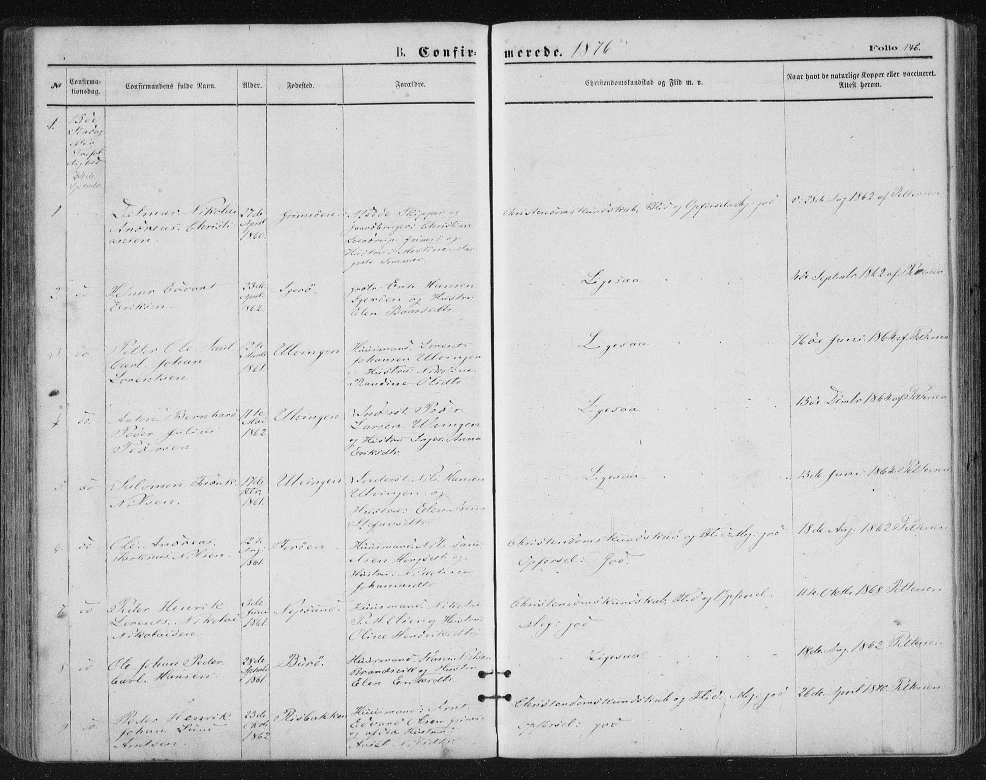 Ministerialprotokoller, klokkerbøker og fødselsregistre - Nordland, AV/SAT-A-1459/816/L0241: Parish register (official) no. 816A07, 1870-1885, p. 146