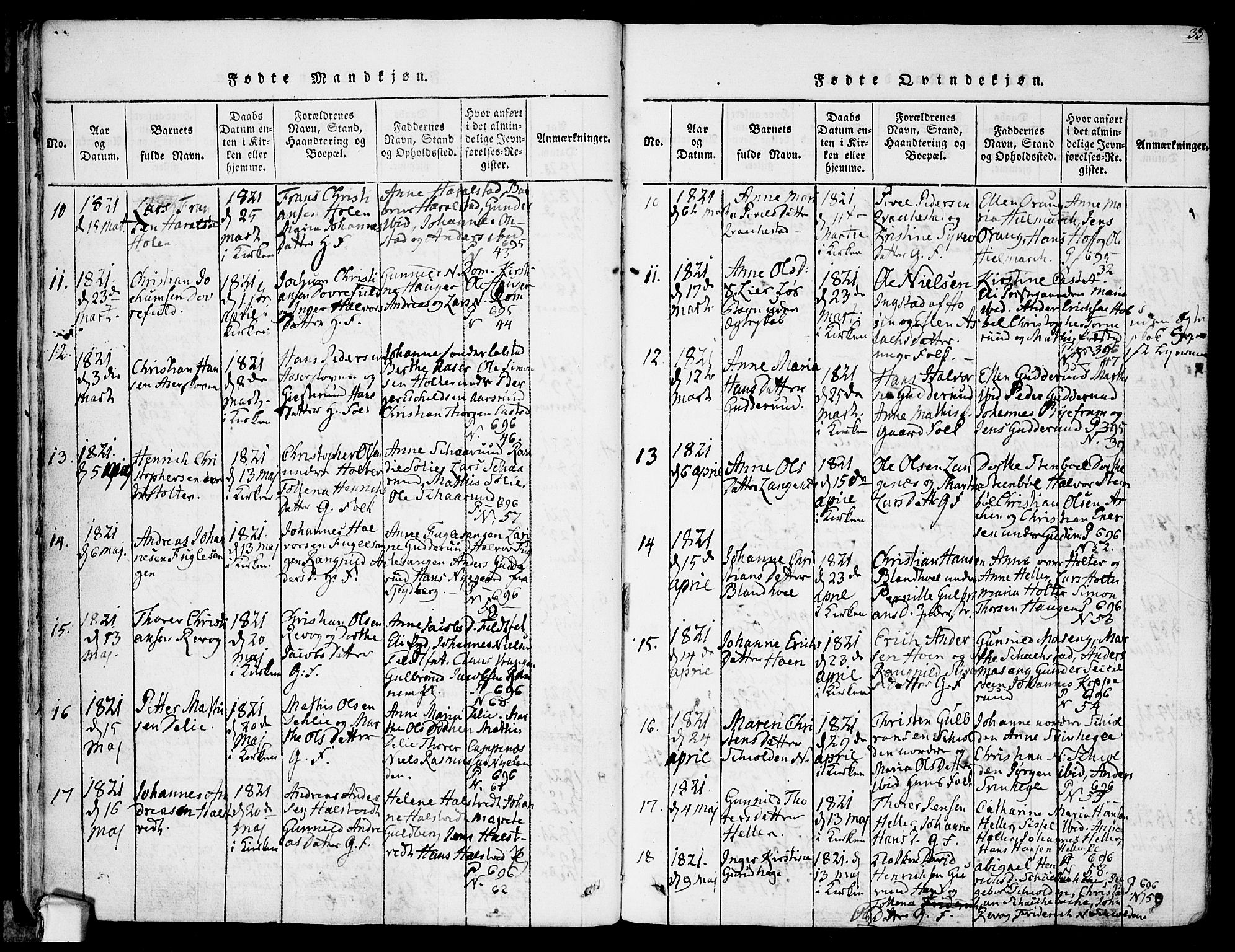 Askim prestekontor Kirkebøker, AV/SAO-A-10900/F/Fa/L0004: Parish register (official) no. 4, 1817-1846, p. 32-33