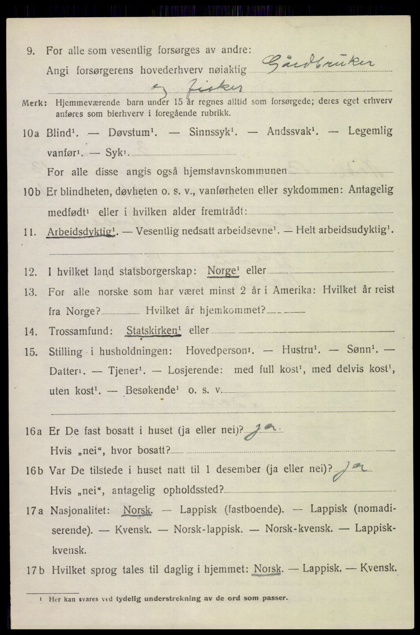 SAT, 1920 census for Borge, 1920, p. 10304