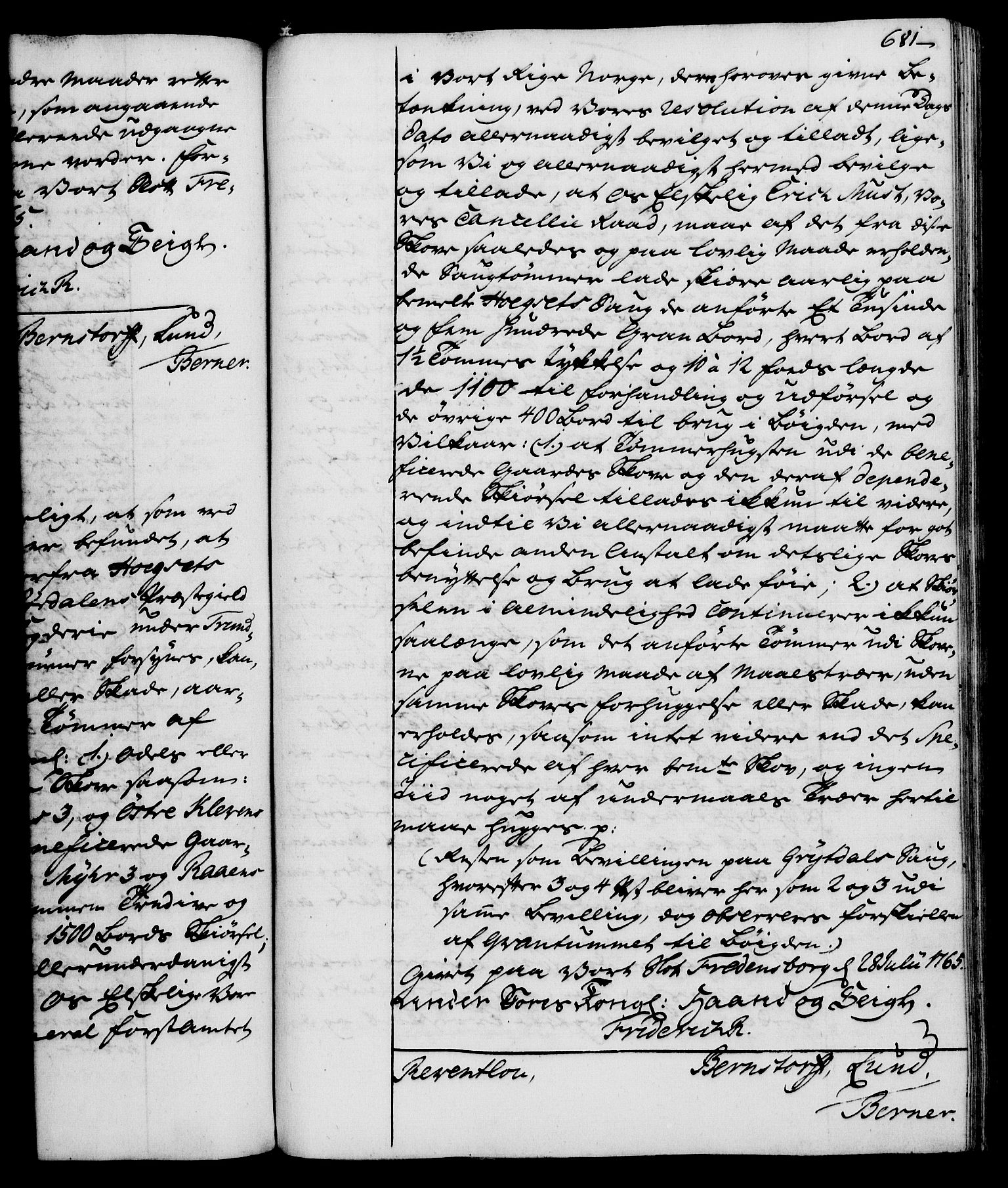 Rentekammeret, Kammerkanselliet, RA/EA-3111/G/Gg/Gga/L0007: Norsk ekspedisjonsprotokoll med register (merket RK 53.7), 1759-1768, p. 681