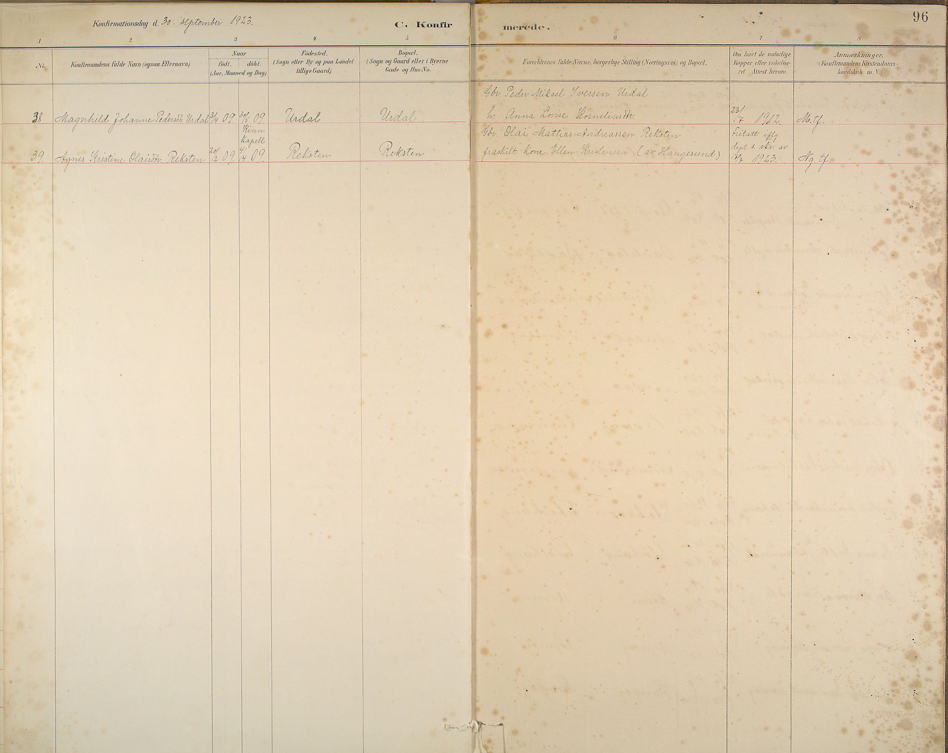 Kinn sokneprestembete, SAB/A-80801/H/Haa/Haab/L0006: Parish register (official) no. B 6, 1883-1925, p. 96
