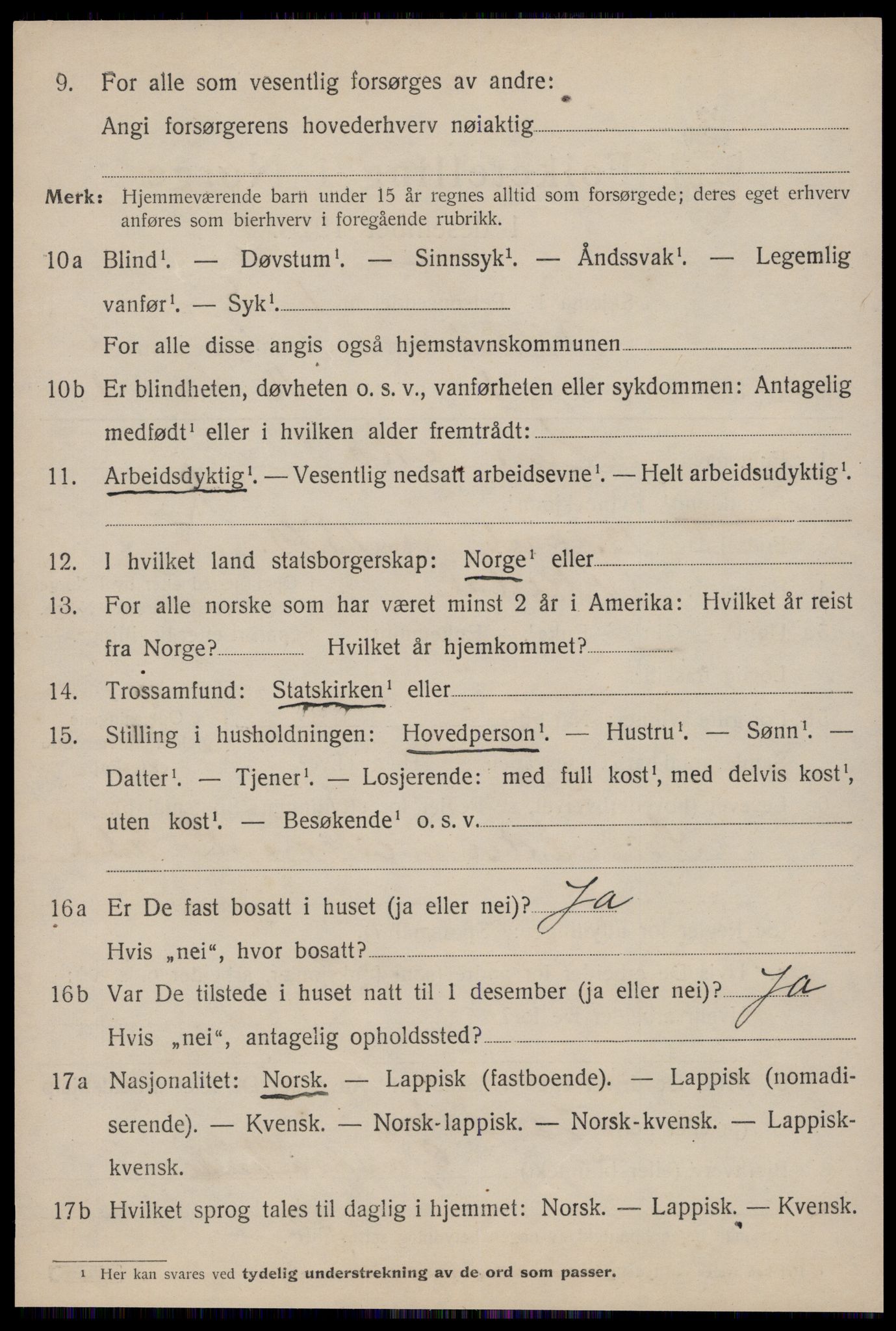 SAT, 1920 census for Orkdal, 1920, p. 2063