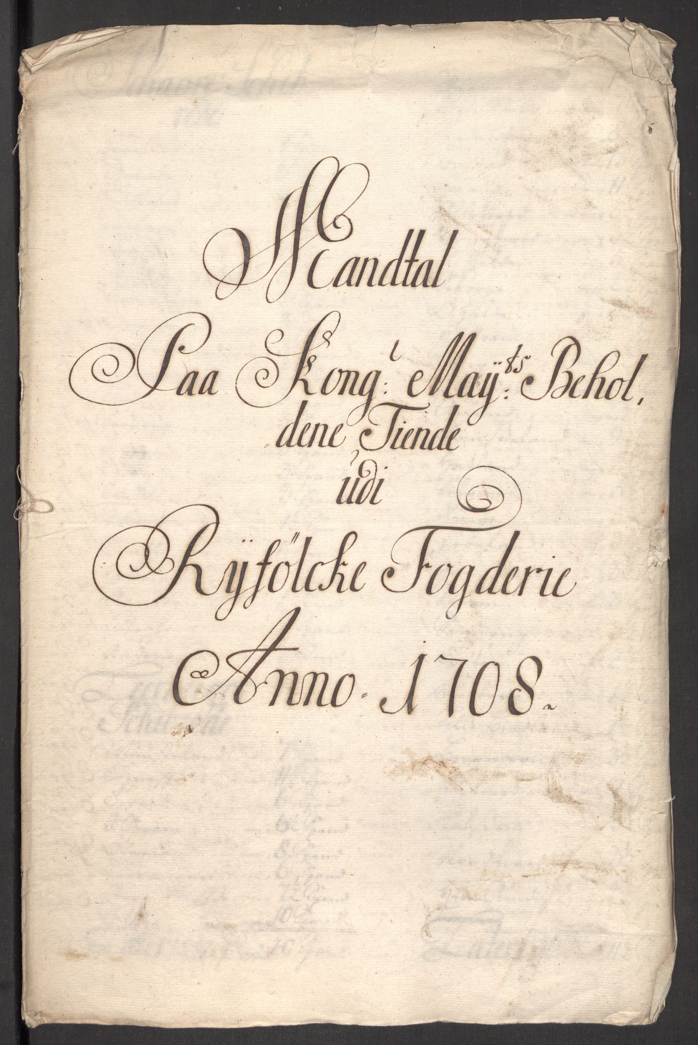 Rentekammeret inntil 1814, Reviderte regnskaper, Fogderegnskap, RA/EA-4092/R47/L2861: Fogderegnskap Ryfylke, 1706-1709, p. 187