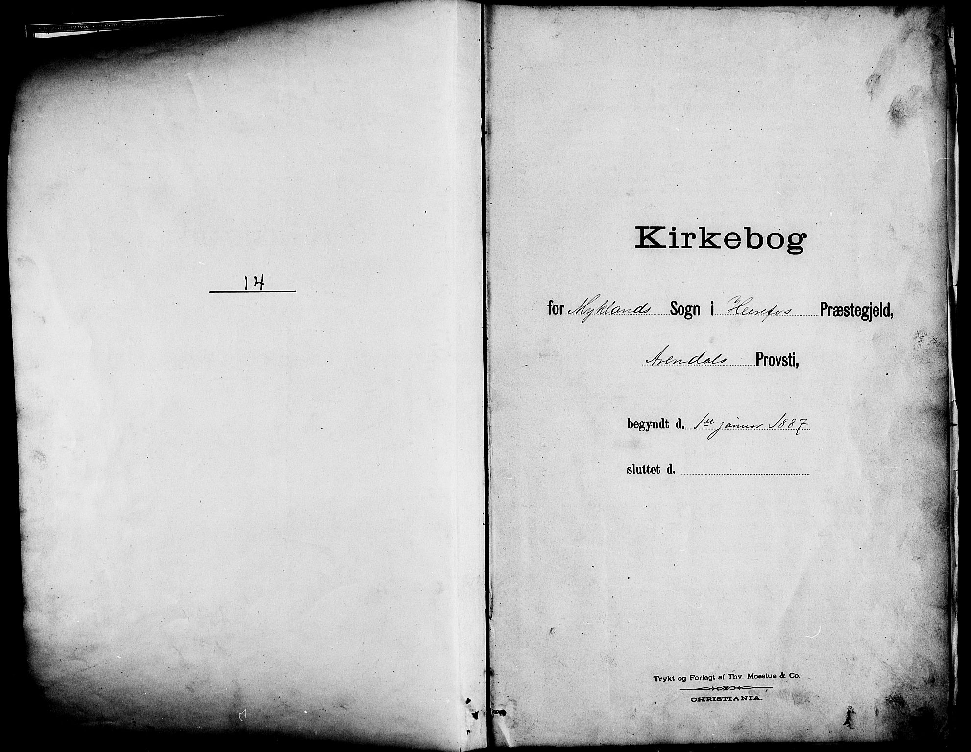 Herefoss sokneprestkontor, SAK/1111-0019/F/Fb/Fbc/L0003: Parish register (copy) no. B 3, 1887-1915