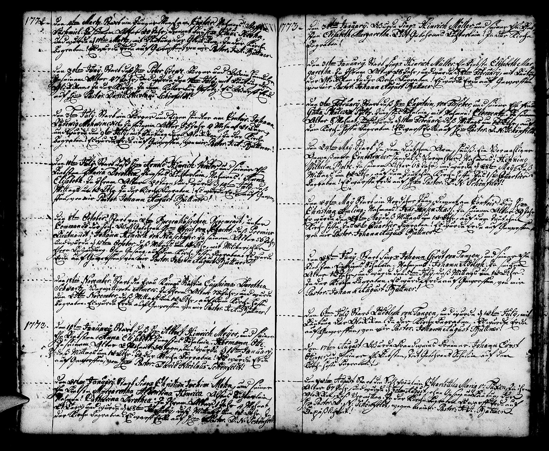 Mariakirken Sokneprestembete, AV/SAB-A-76901/H/Haa/L0002: Parish register (official) no. A 2, 1748-1807, p. 107