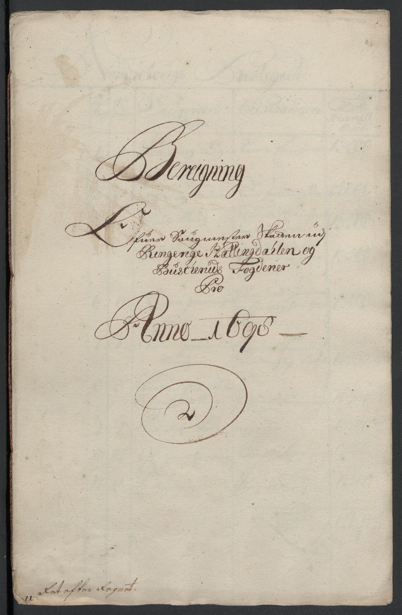 Rentekammeret inntil 1814, Reviderte regnskaper, Fogderegnskap, RA/EA-4092/R22/L1455: Fogderegnskap Ringerike, Hallingdal og Buskerud, 1698, p. 237