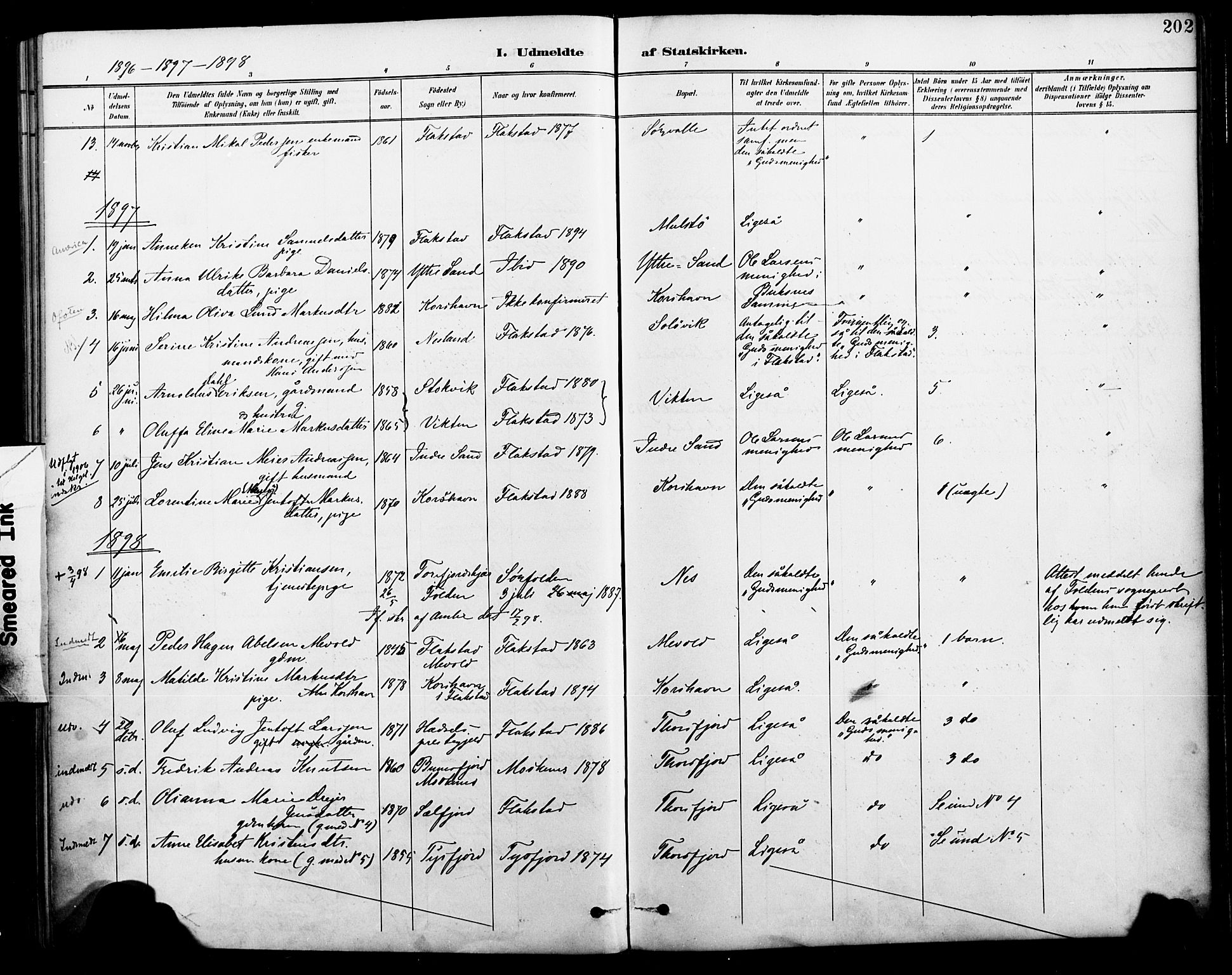 Ministerialprotokoller, klokkerbøker og fødselsregistre - Nordland, SAT/A-1459/885/L1205: Parish register (official) no. 885A06, 1892-1905, p. 202