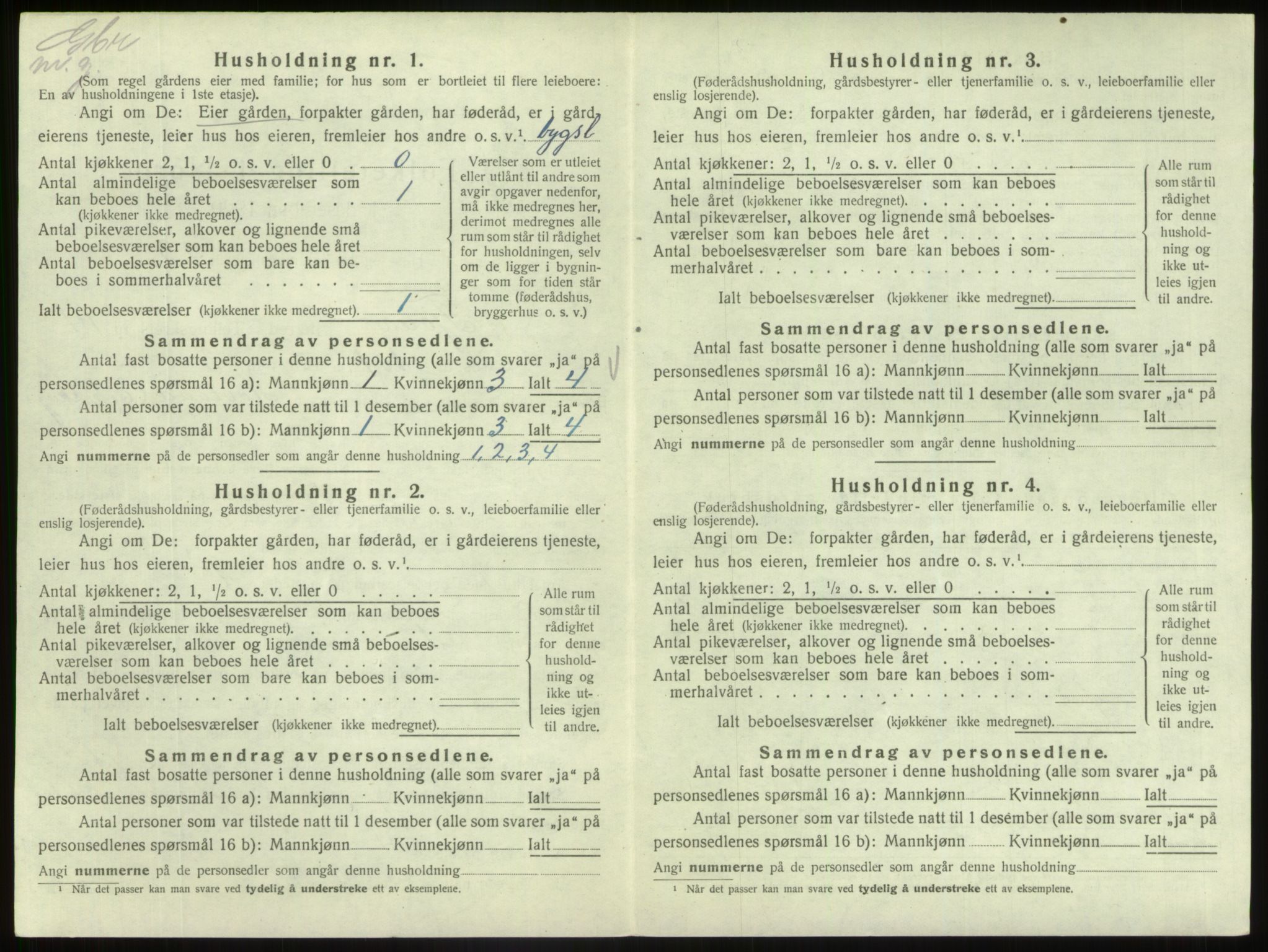 SAB, 1920 census for Fjaler, 1920, p. 1204