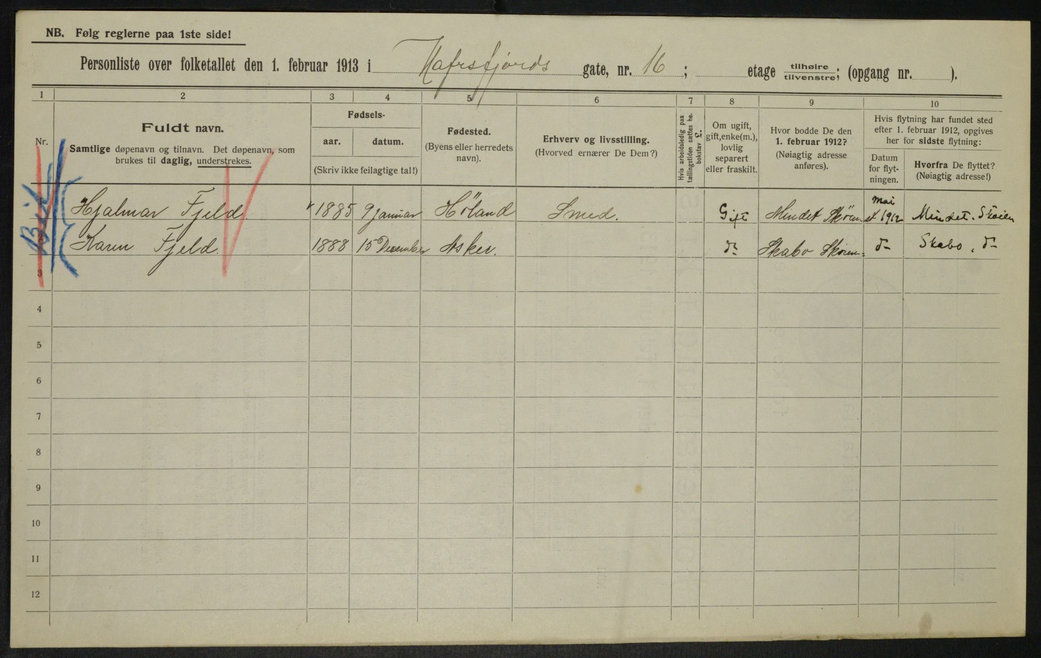 OBA, Municipal Census 1913 for Kristiania, 1913, p. 33371