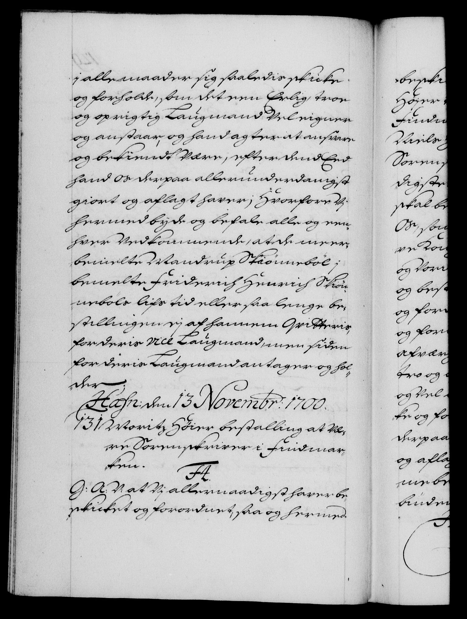 Danske Kanselli 1572-1799, AV/RA-EA-3023/F/Fc/Fca/Fcaa/L0018: Norske registre, 1699-1703, p. 129b