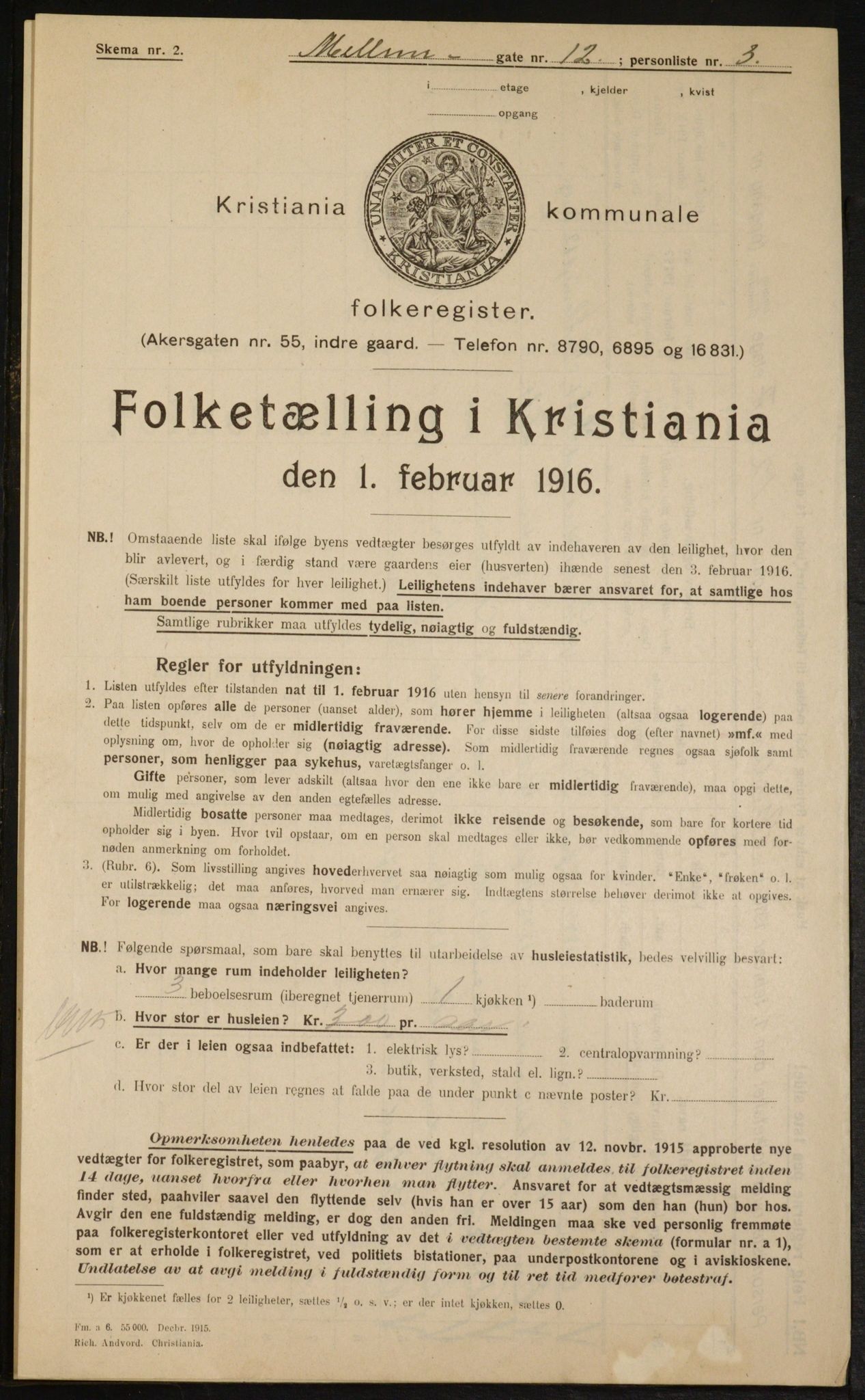 OBA, Municipal Census 1916 for Kristiania, 1916, p. 66777