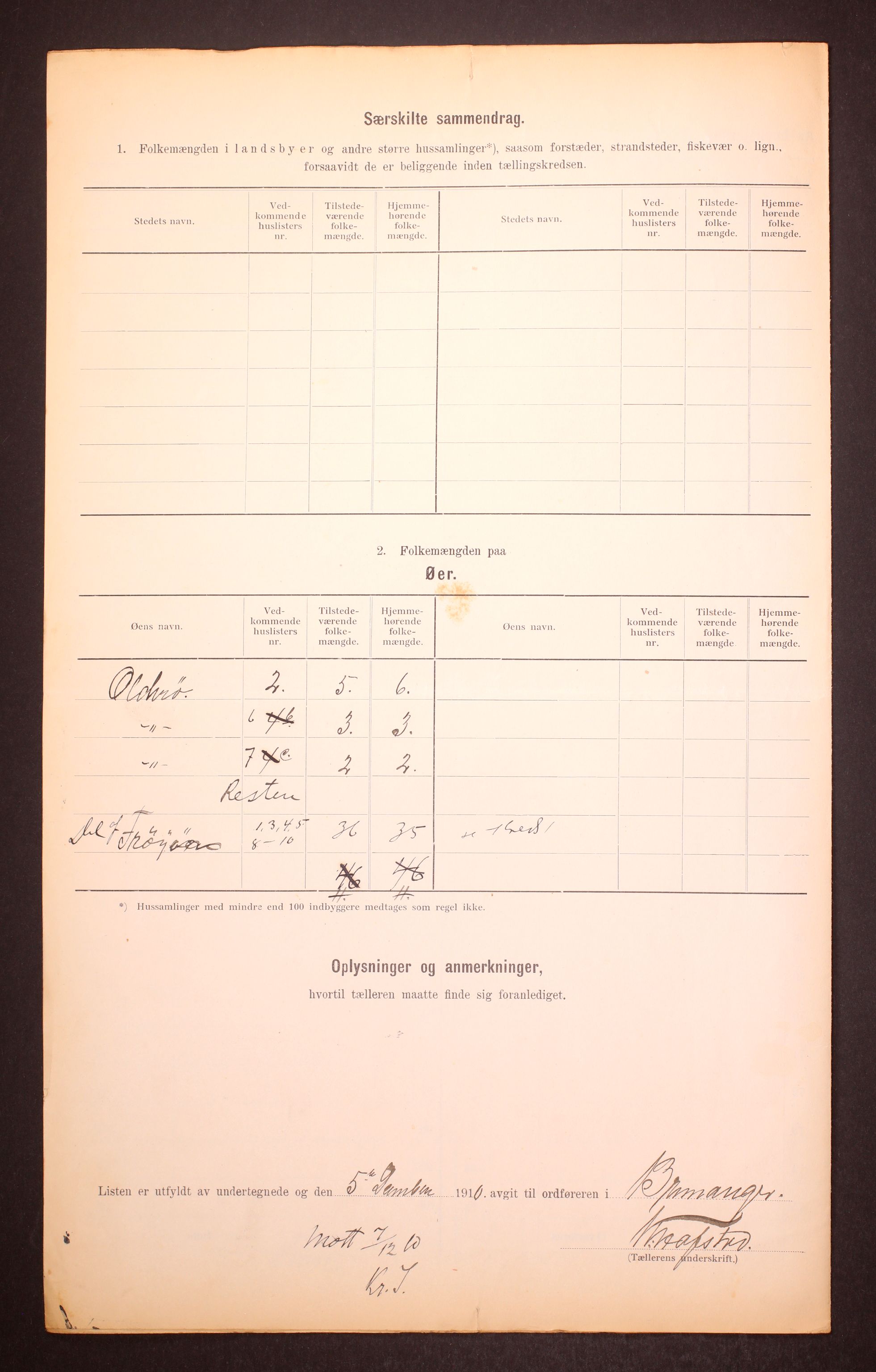 RA, 1910 census for Bremanger, 1910, p. 12