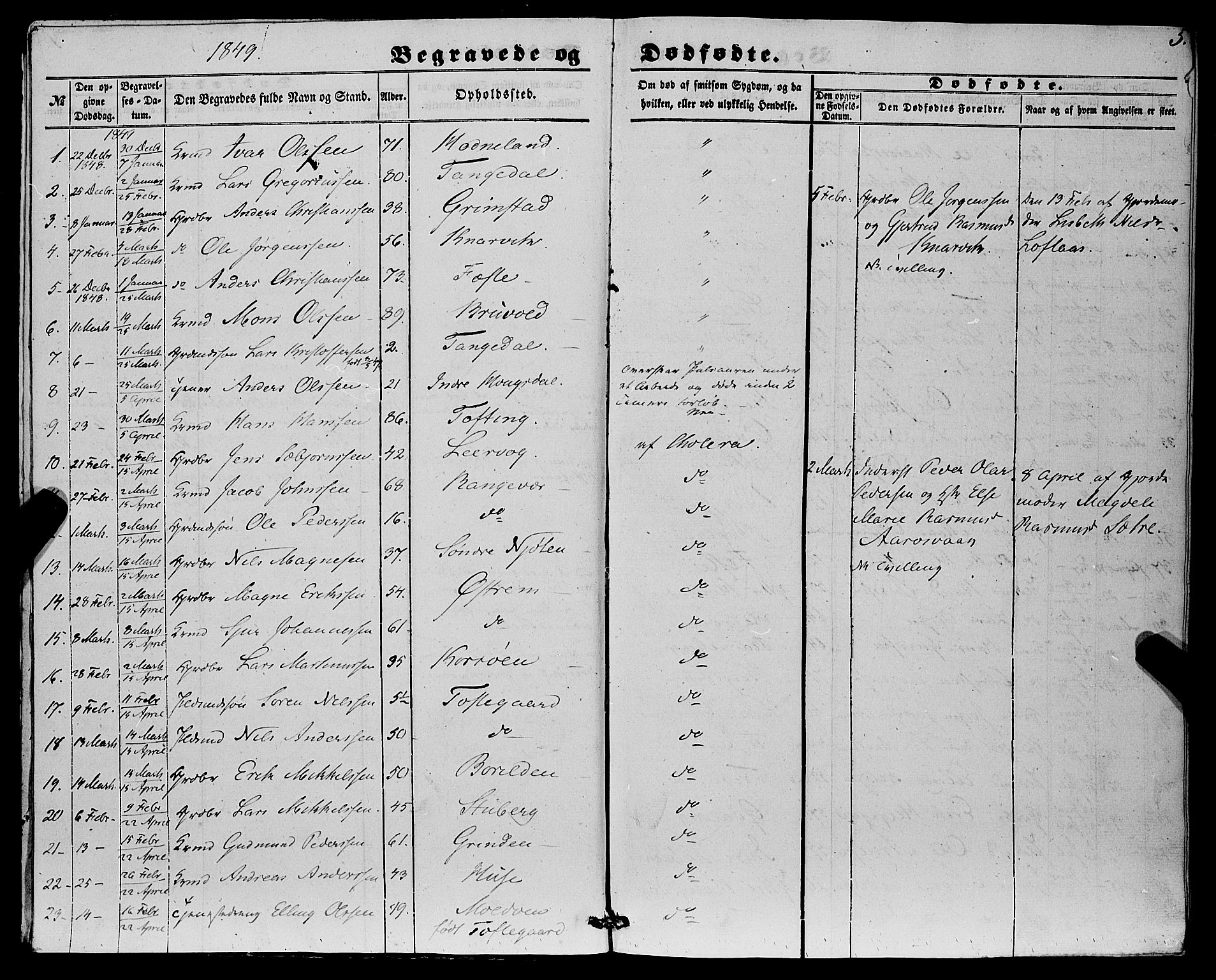 Lindås Sokneprestembete, AV/SAB-A-76701/H/Haa/Haaa/L0015: Parish register (official) no. A 15, 1848-1862, p. 5