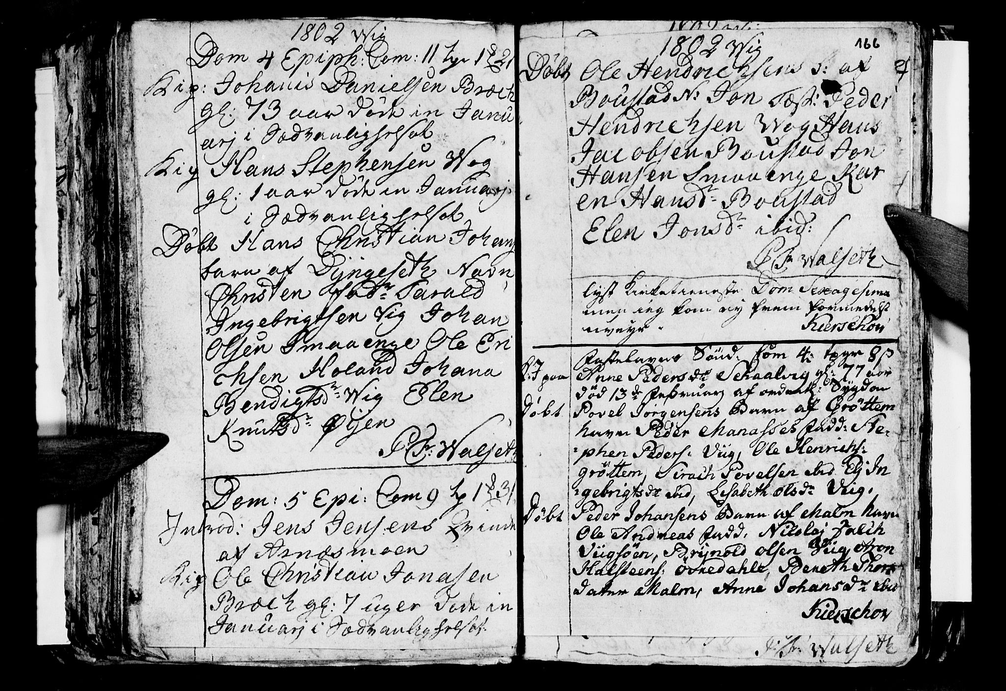 Ministerialprotokoller, klokkerbøker og fødselsregistre - Nordland, AV/SAT-A-1459/812/L0184: Parish register (copy) no. 812C02, 1793-1809, p. 166