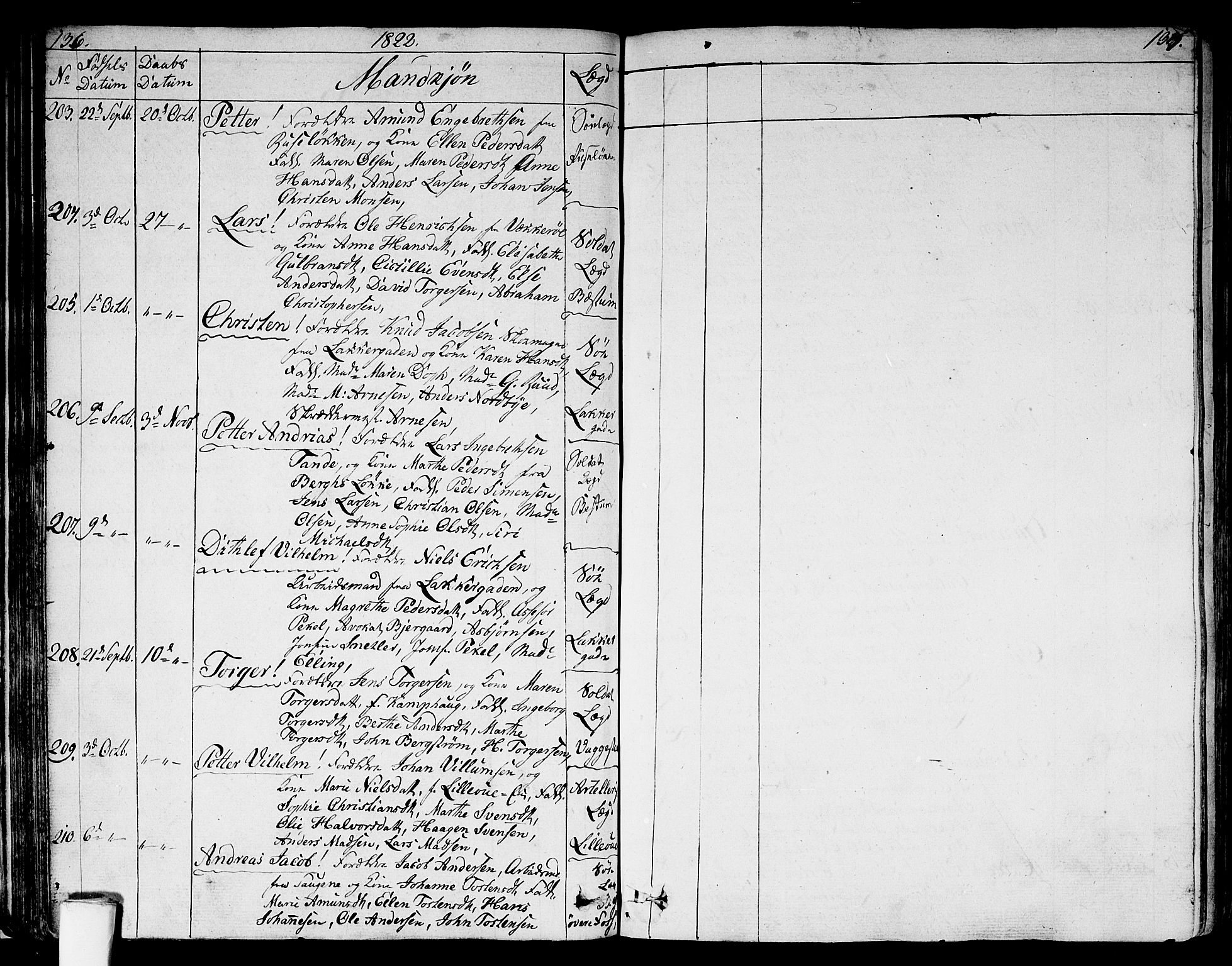 Aker prestekontor kirkebøker, AV/SAO-A-10861/G/L0004: Parish register (copy) no. 4, 1819-1829, p. 136-137