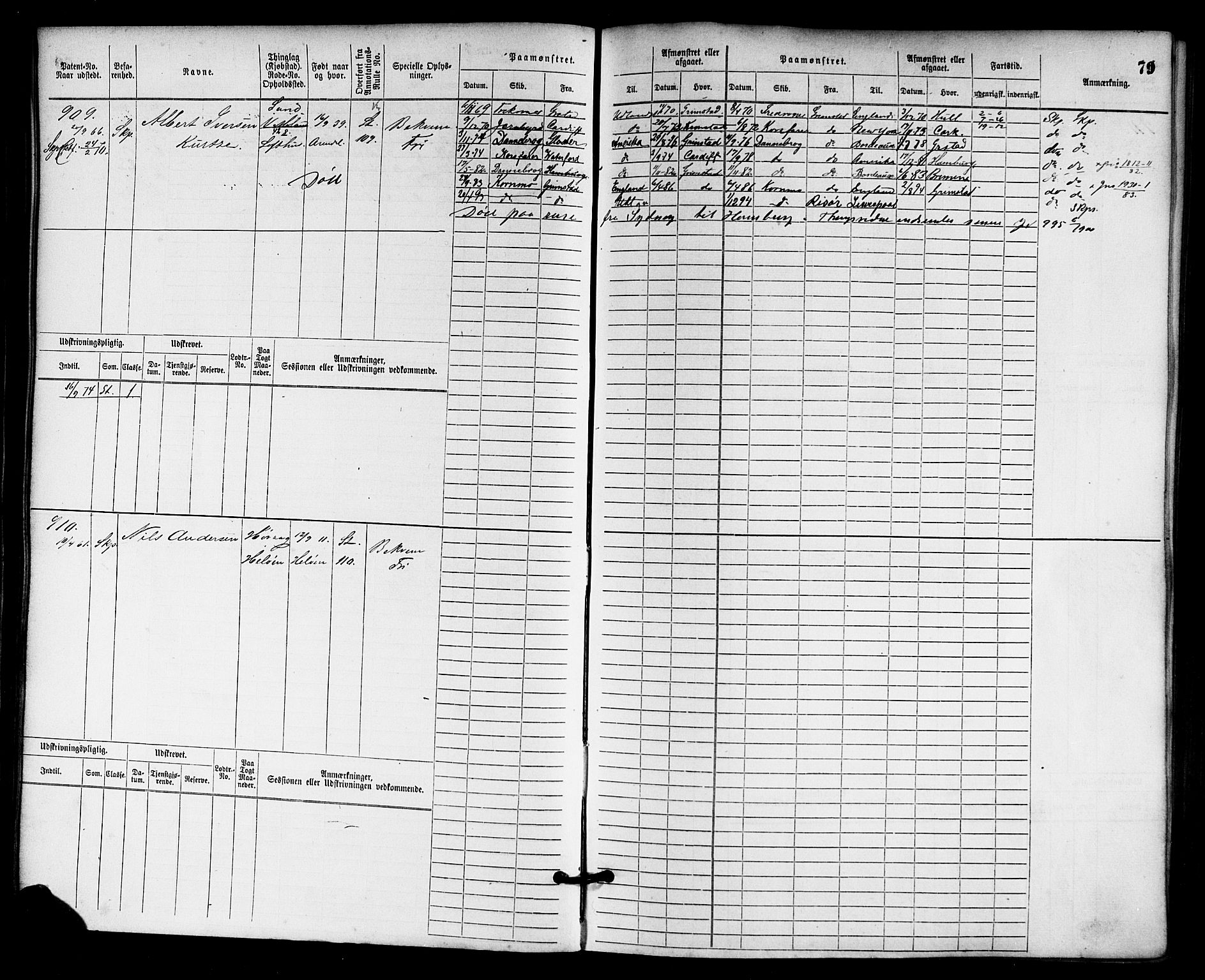 Lillesand mønstringskrets, AV/SAK-2031-0014/F/Fb/L0013: Hovedrulle nr 755-1516 uten register, G-4, 1869-1920, p. 83