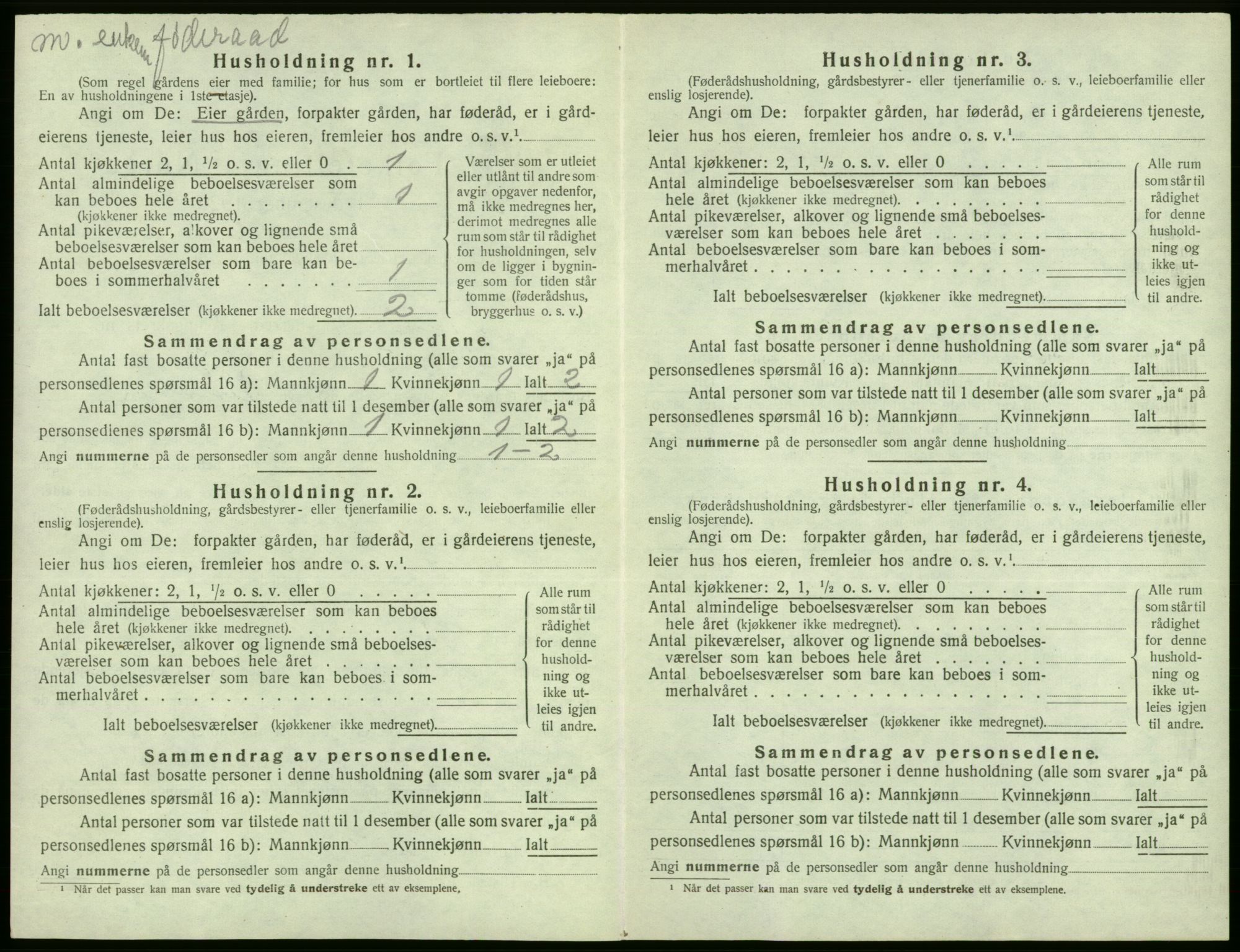 SAB, 1920 census for Fjell, 1920, p. 621