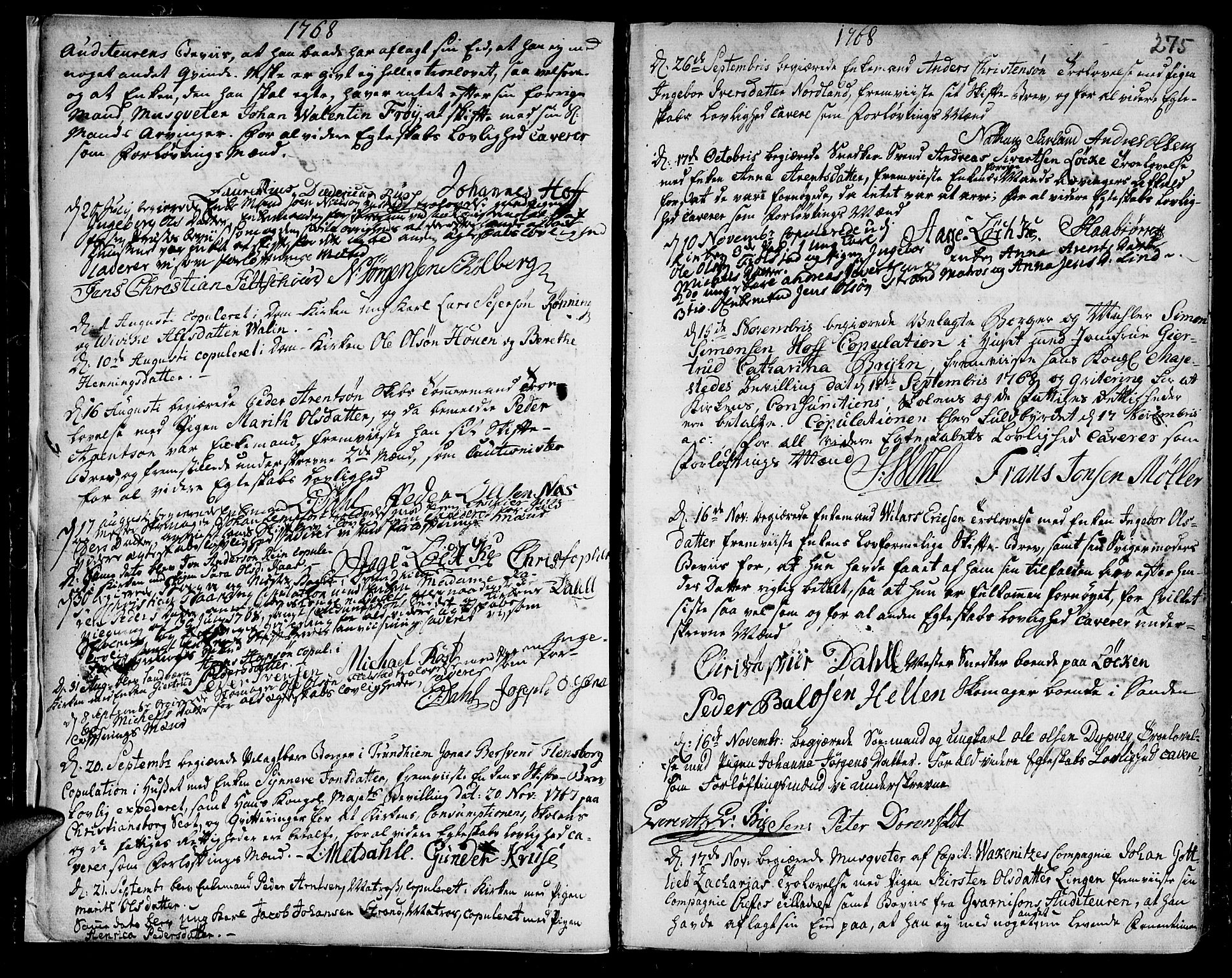 Ministerialprotokoller, klokkerbøker og fødselsregistre - Sør-Trøndelag, SAT/A-1456/601/L0038: Parish register (official) no. 601A06, 1766-1877, p. 275