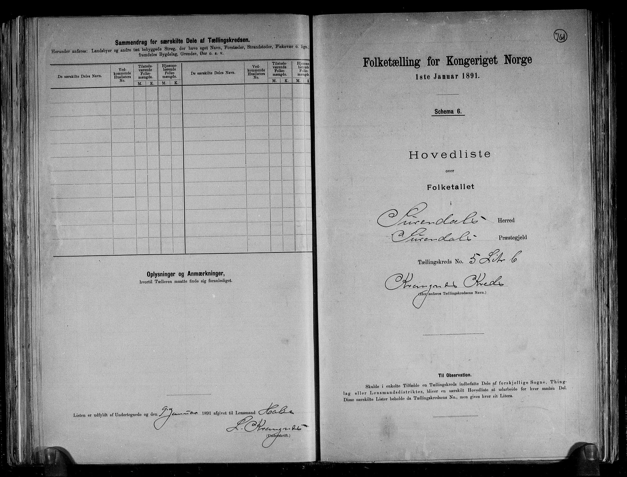 RA, 1891 census for 1566 Surnadal, 1891, p. 14