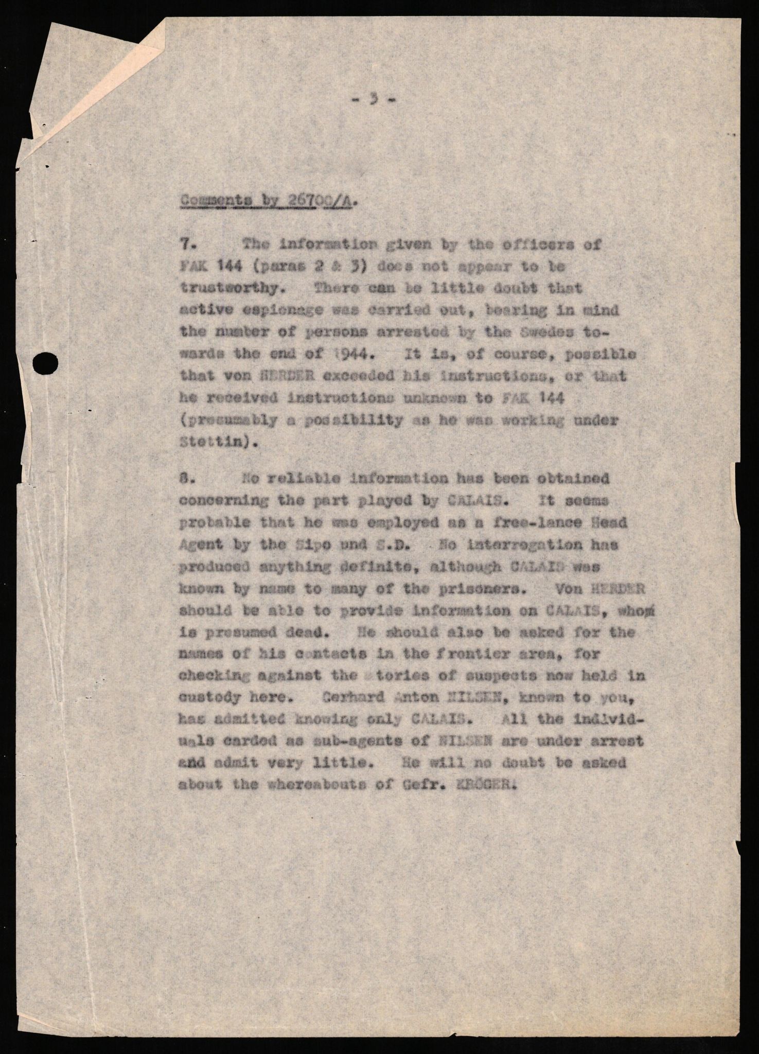 Forsvaret, Forsvarets overkommando II, AV/RA-RAFA-3915/D/Db/L0013: CI Questionaires. Tyske okkupasjonsstyrker i Norge. Tyskere., 1945-1946, p. 20