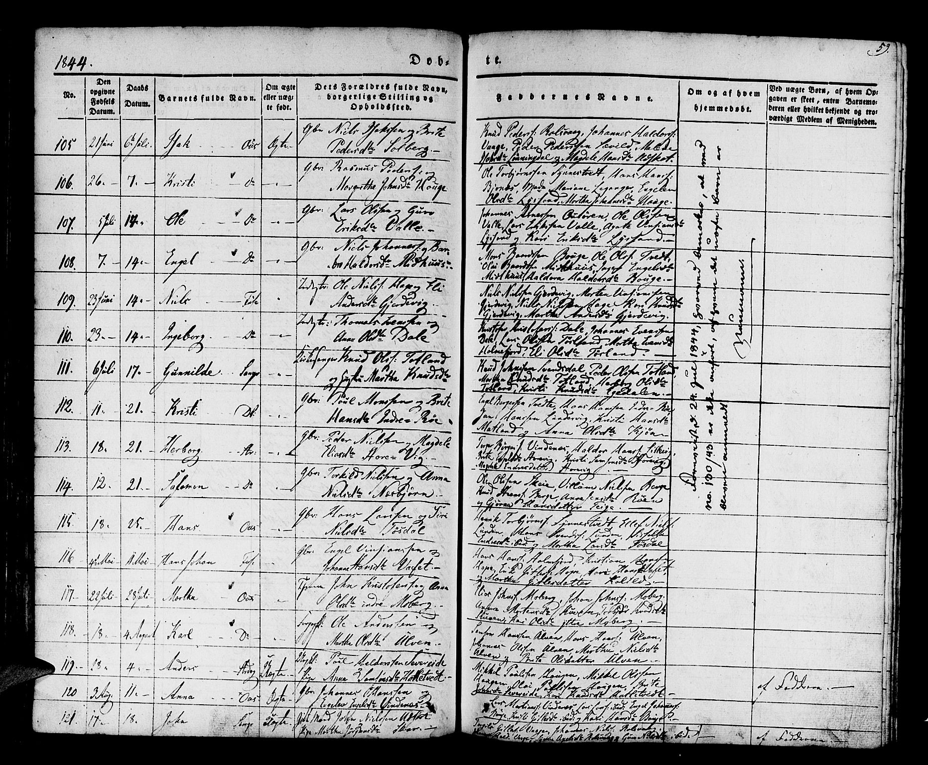 Os sokneprestembete, AV/SAB-A-99929: Parish register (official) no. A 15, 1839-1851, p. 59