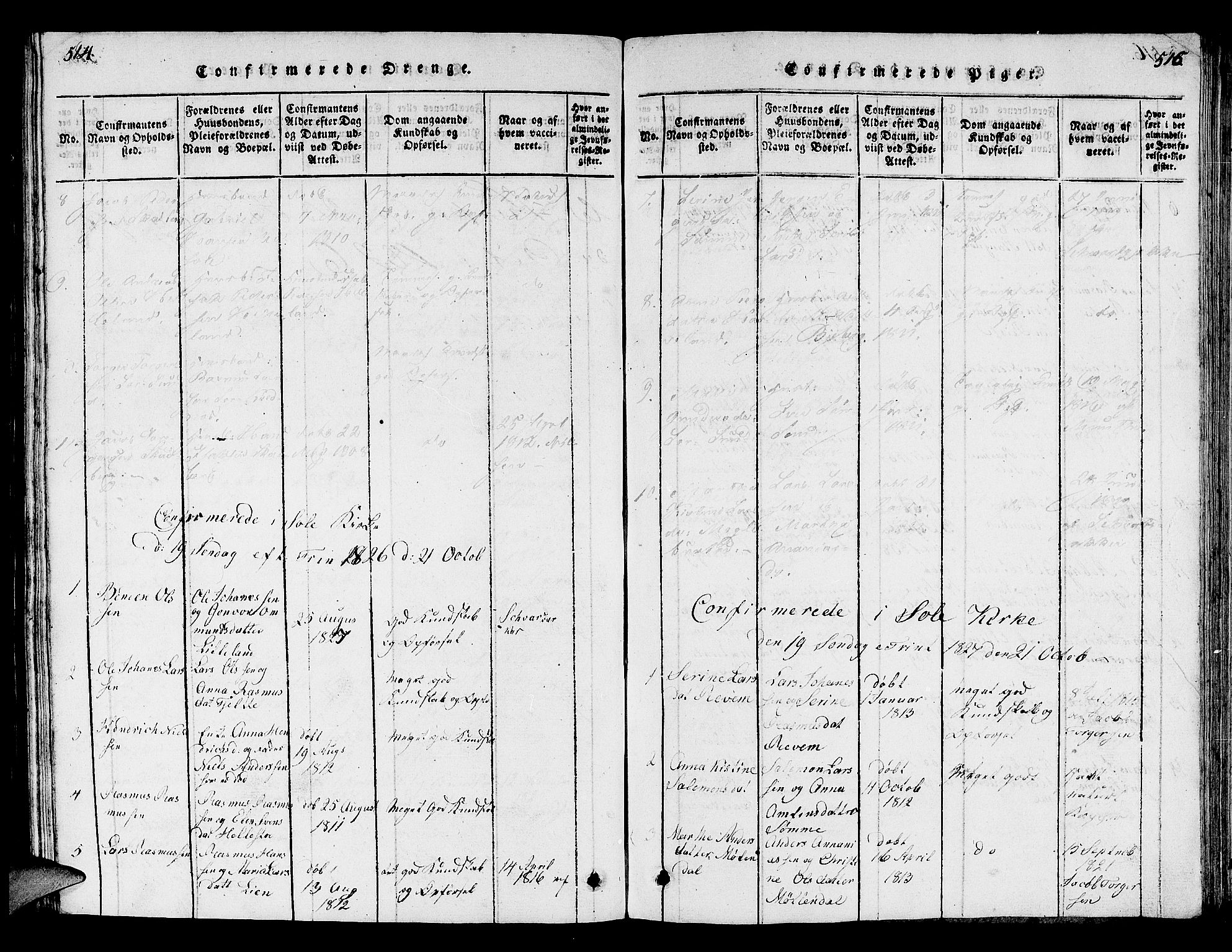 Håland sokneprestkontor, AV/SAST-A-101802/001/30BB/L0001: Parish register (copy) no. B 1, 1815-1845, p. 514-515