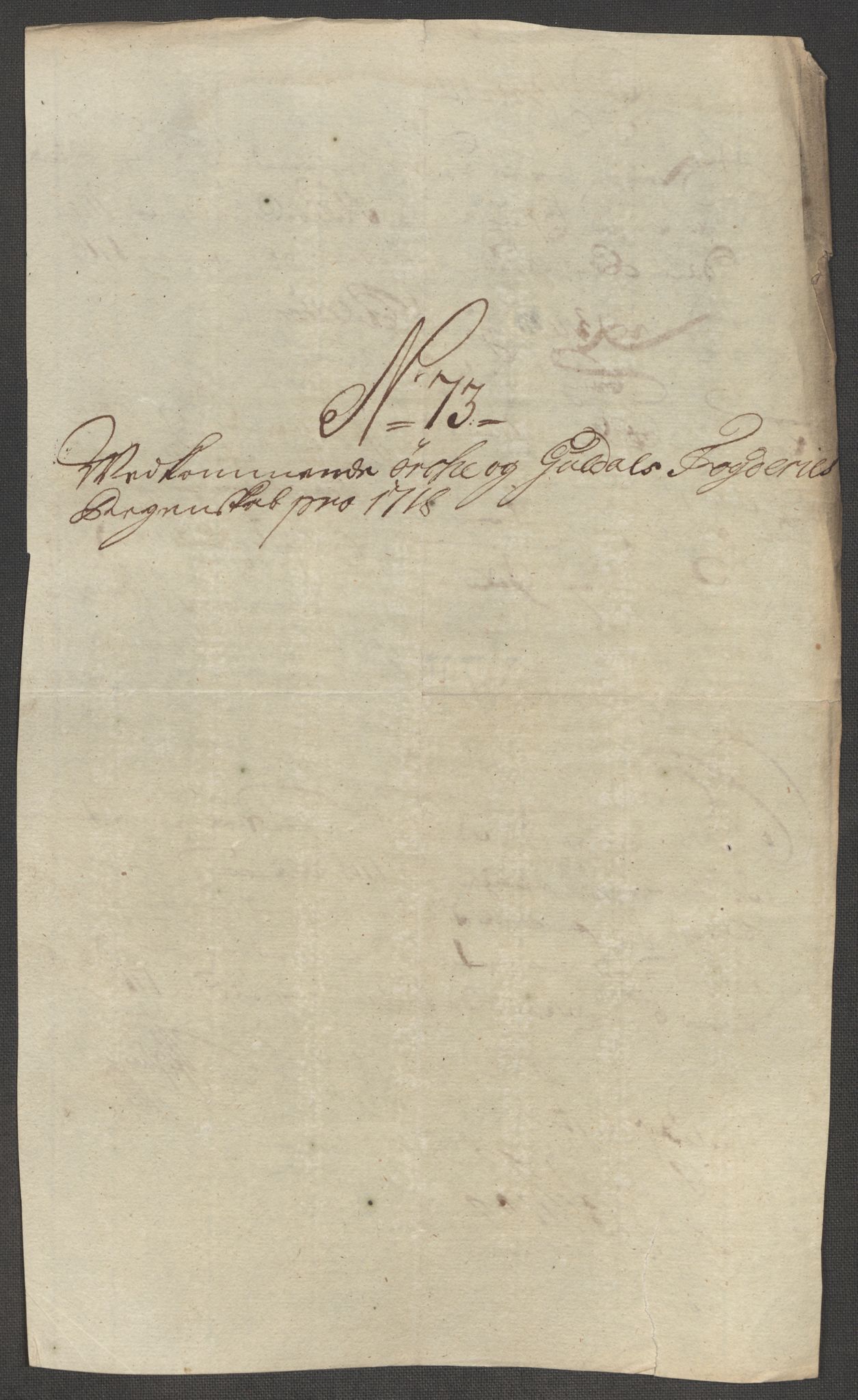 Rentekammeret inntil 1814, Reviderte regnskaper, Fogderegnskap, RA/EA-4092/R60/L3972: Fogderegnskap Orkdal og Gauldal, 1718, p. 158