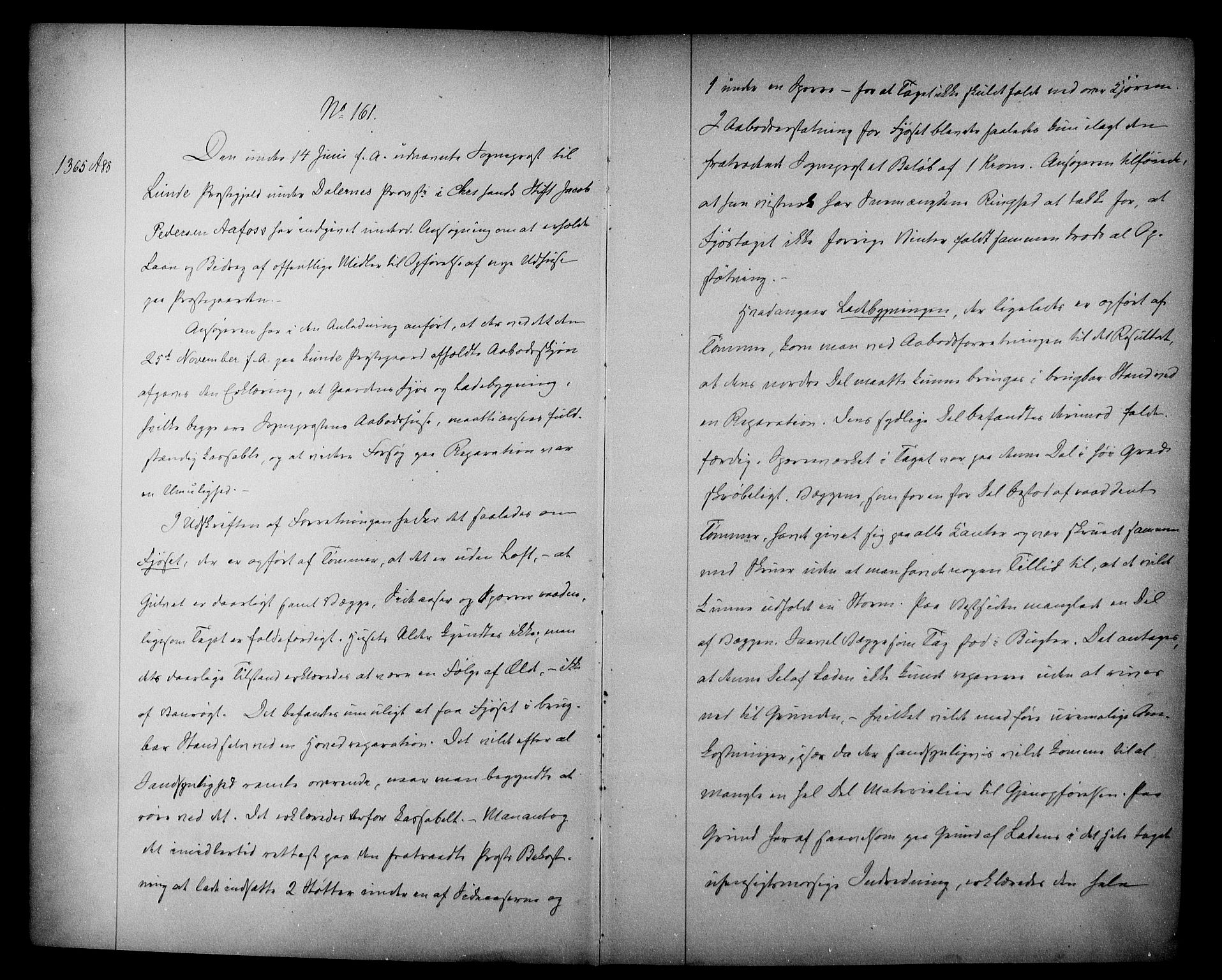 Kirke- og undervisningsdepartementet, Kontoret  for kirke og geistlighet A, AV/RA-S-1007/A/Aa/L0227: Referatprotokoll bd. 2. Ref.nr. 161-309, 1885