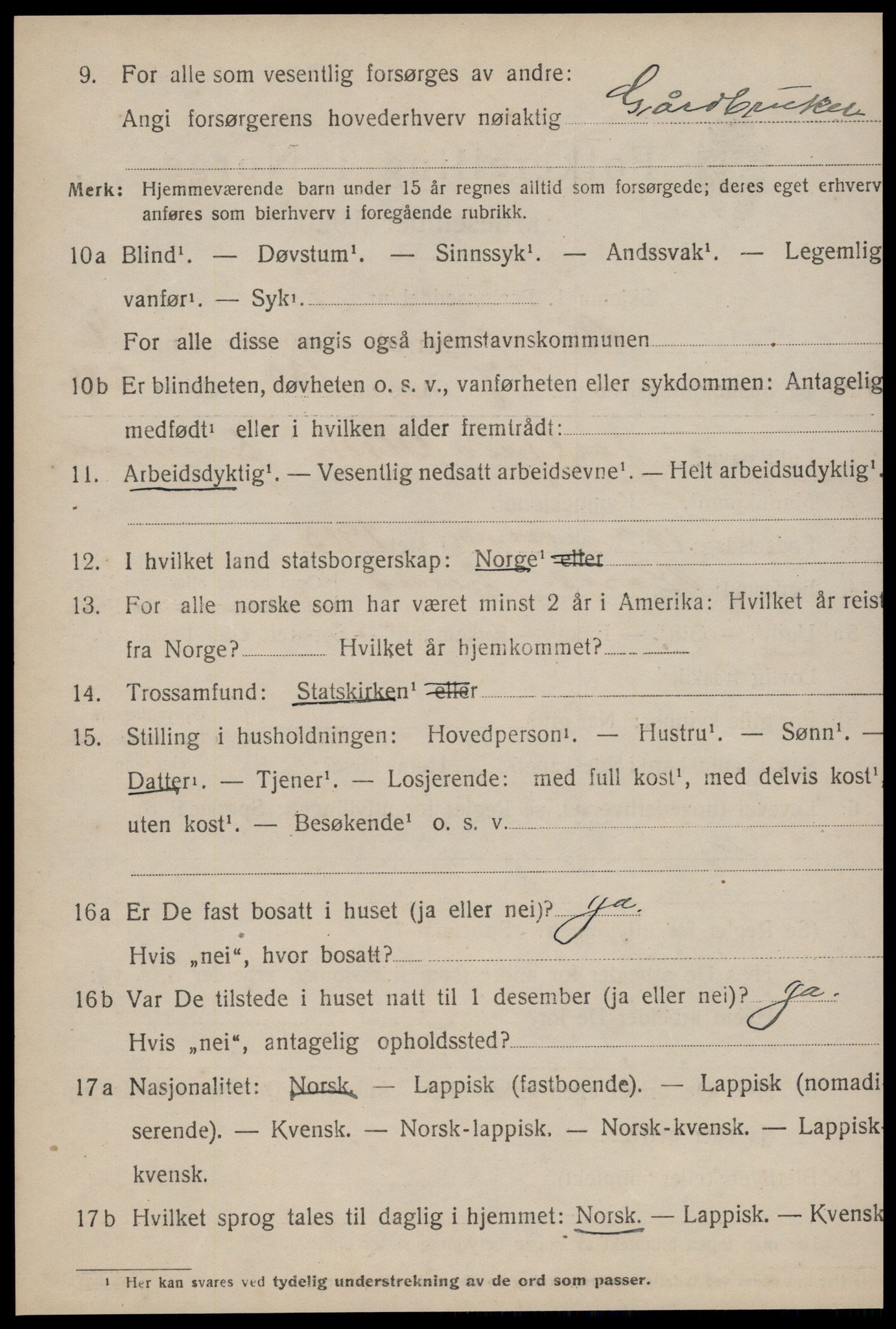 SAT, 1920 census for Røros, 1920, p. 11575