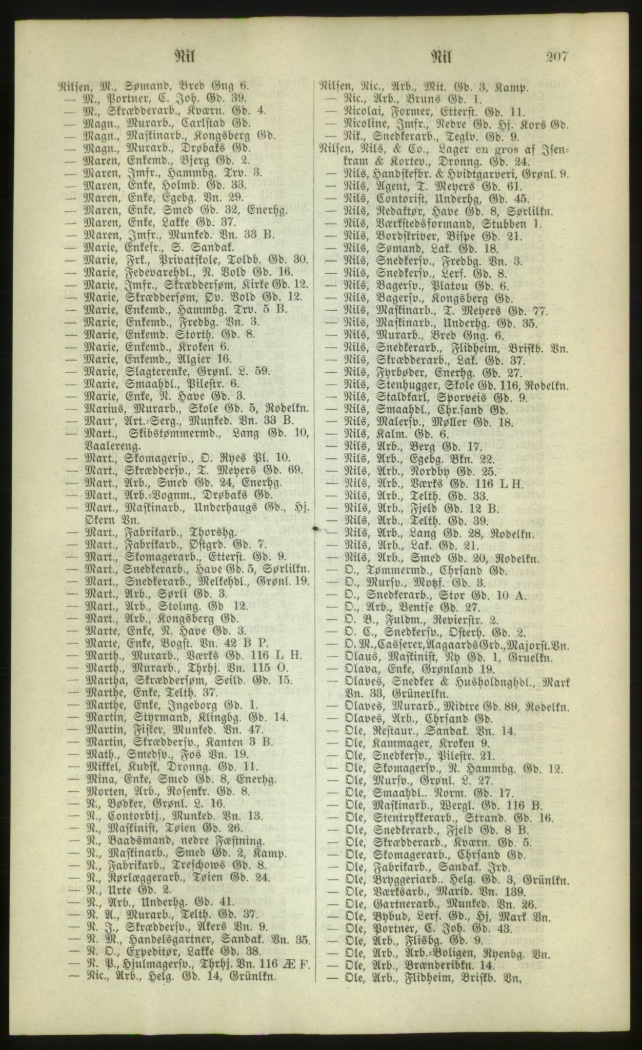 Kristiania/Oslo adressebok, PUBL/-, 1880, p. 207