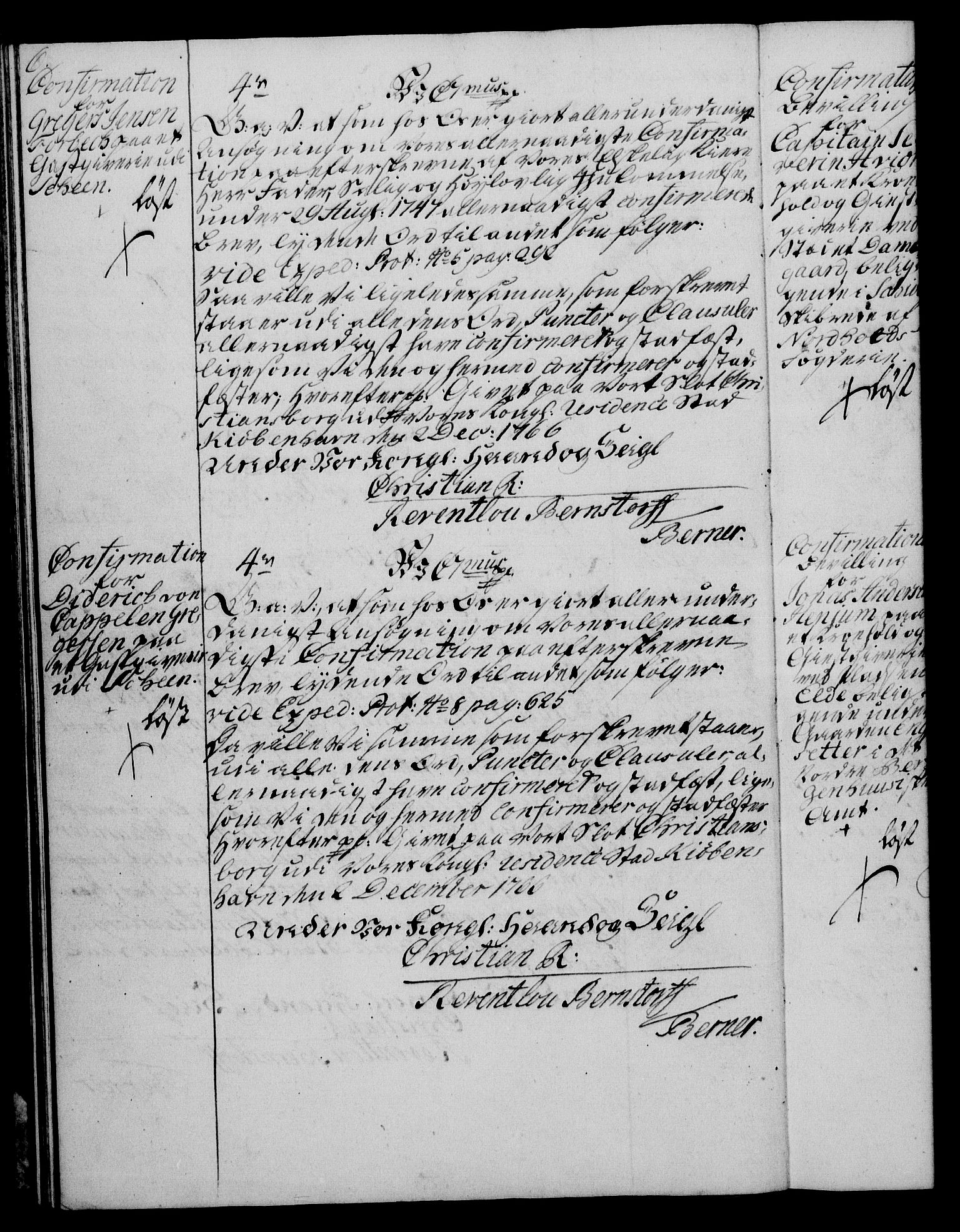 Rentekammeret, Kammerkanselliet, RA/EA-3111/G/Gg/Ggc/Ggca/L0002: Norsk konfirmasjonsekspedisjonsprotokoll med register (merket RK 53.24), 1766-1772, p. 6