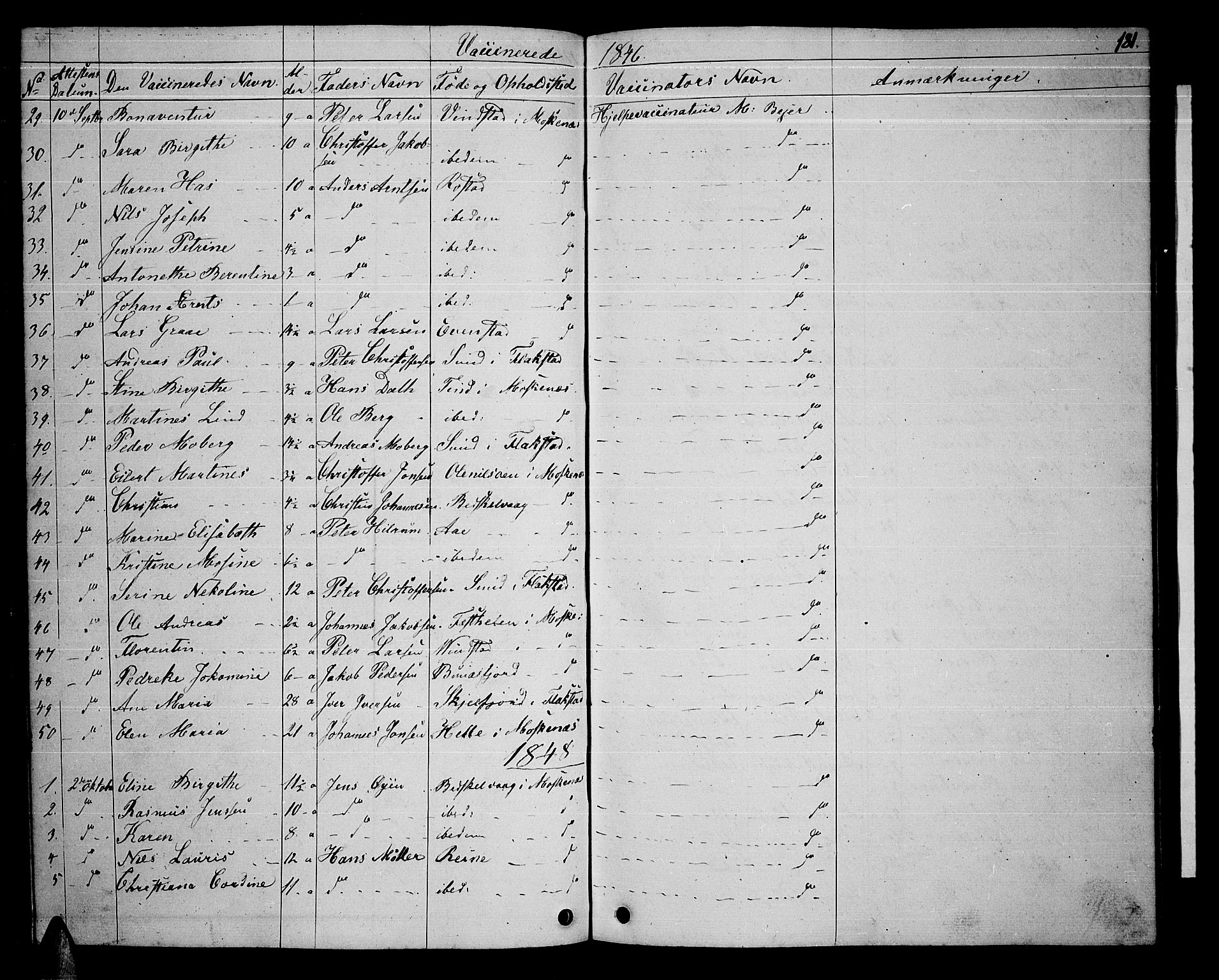 Ministerialprotokoller, klokkerbøker og fødselsregistre - Nordland, SAT/A-1459/886/L1224: Parish register (copy) no. 886C01, 1843-1873, p. 181