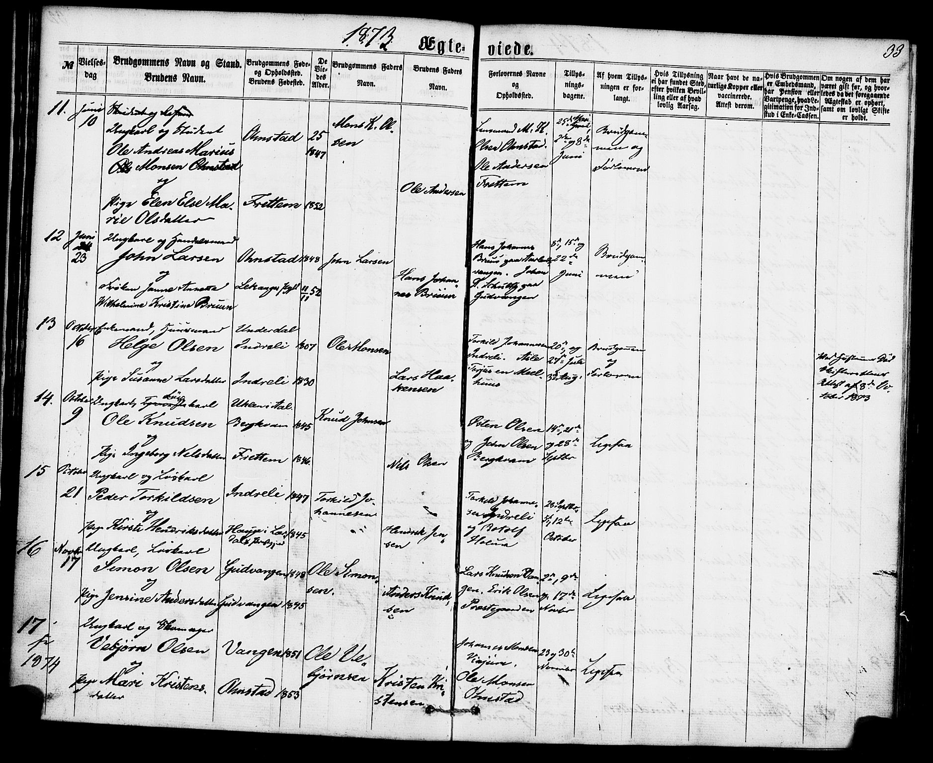 Aurland sokneprestembete, SAB/A-99937/H/Ha/Haa/L0010: Parish register (official) no. A 10, 1859-1879, p. 33